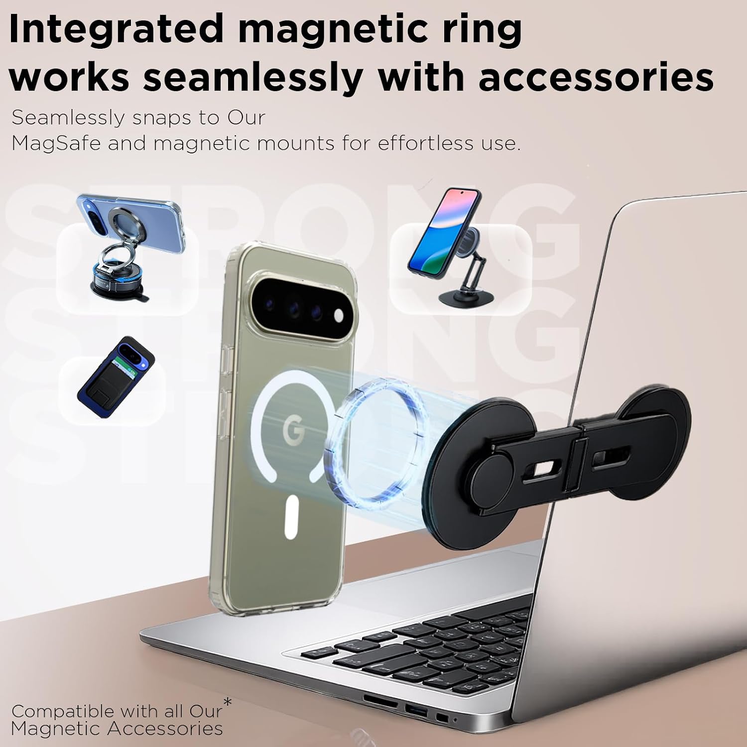 Google Pixel 11 Pro XL Back Cover Case | Clear Hybrid - Clear Magnetic