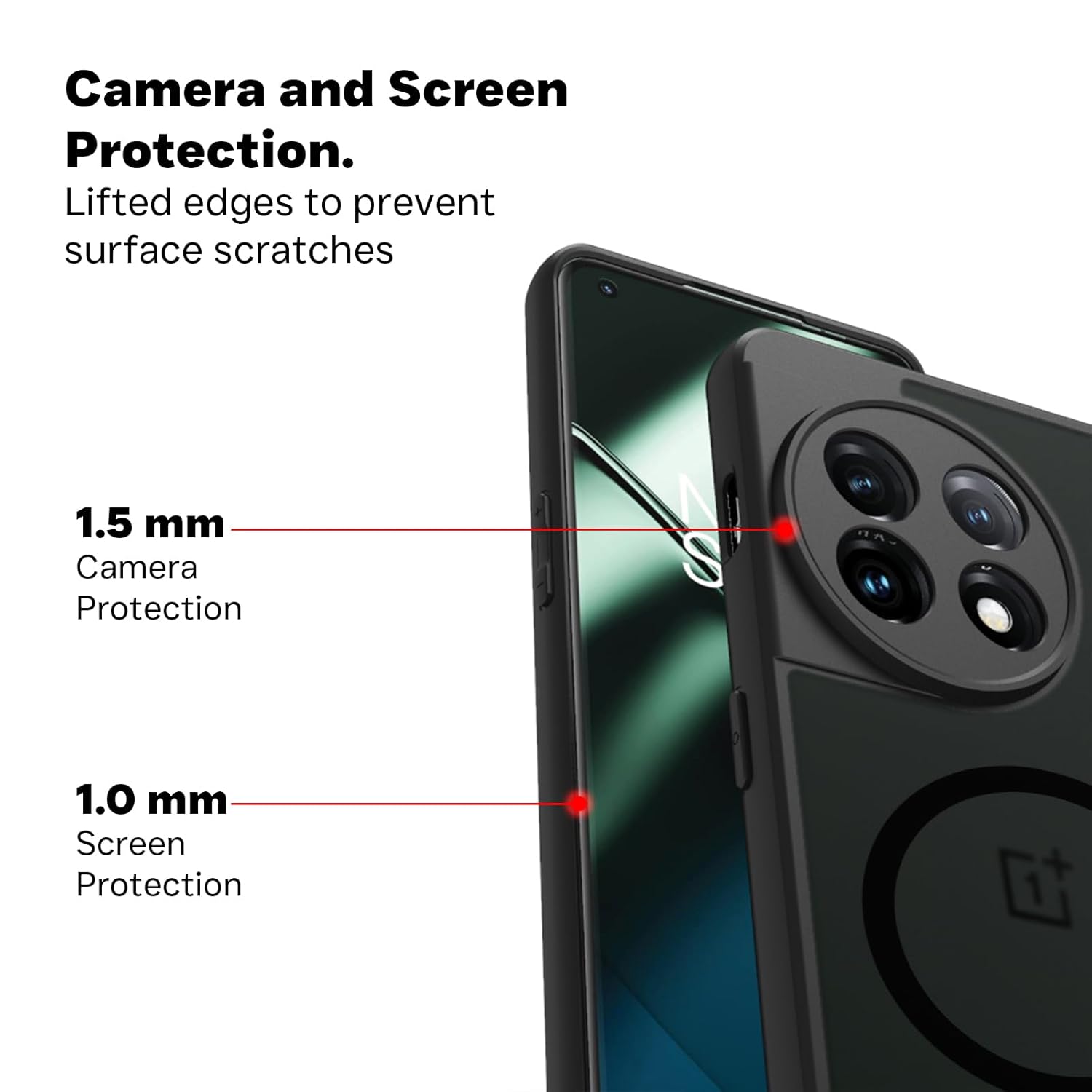 OnePlus 11 Back Cover Case | Sleek Hybrid - Matte Black