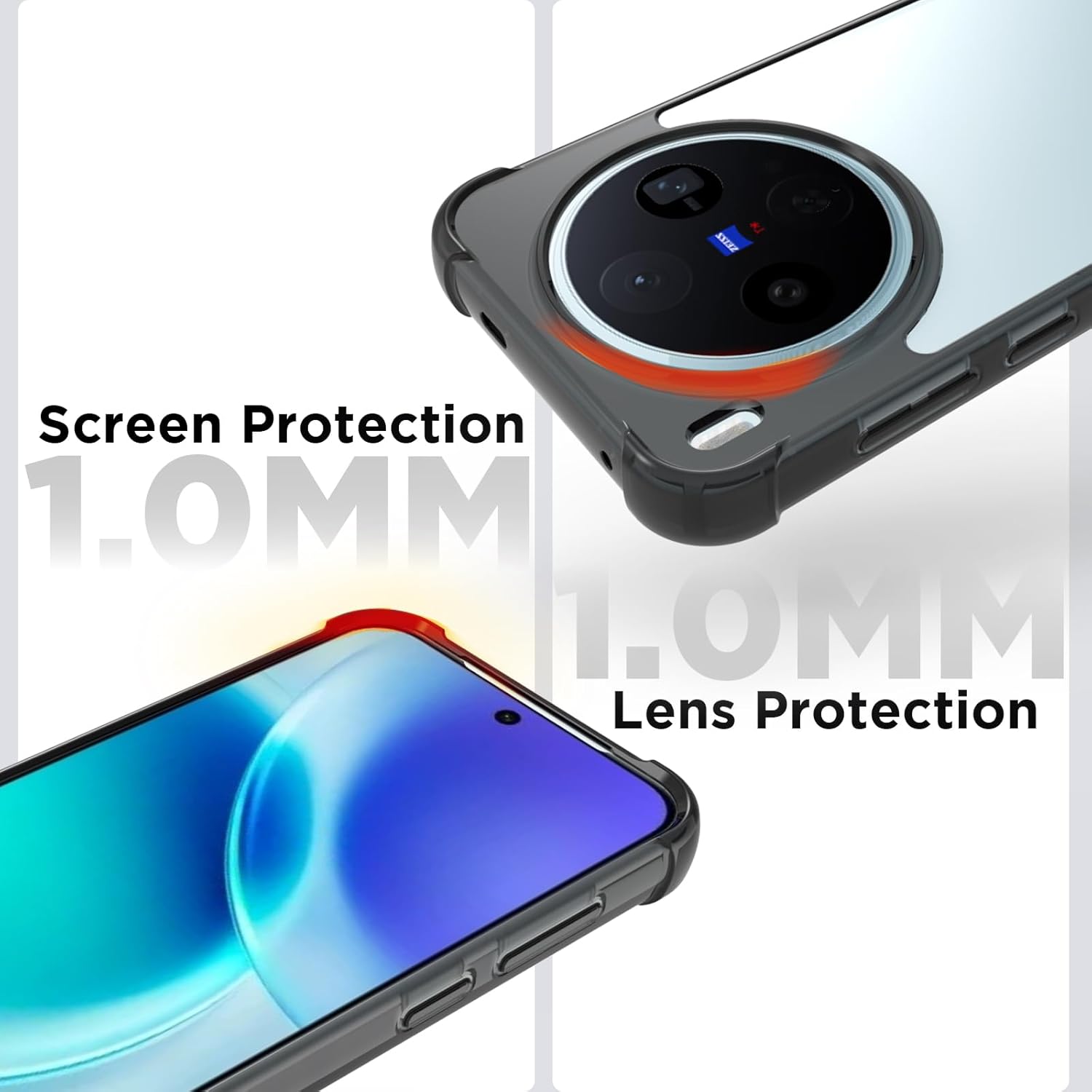 Vivo X300 5G Back Cover Case | Clear Hybrid - Clear Smoke