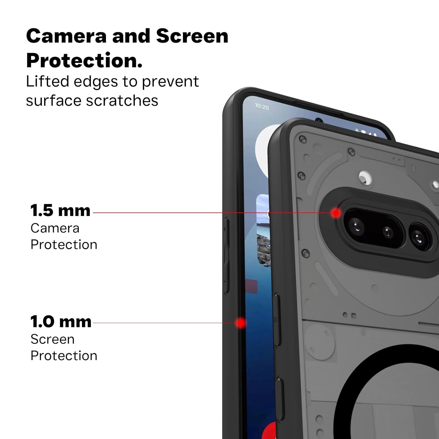 Nothing Phone 3a Back Cover Case | Sleek Hybrid - Matte Black Magnetic