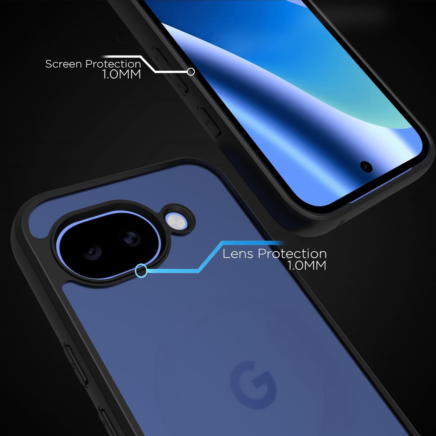 Google Pixel 10a Back Cover Case | Sleek Hybrid - Matte Black