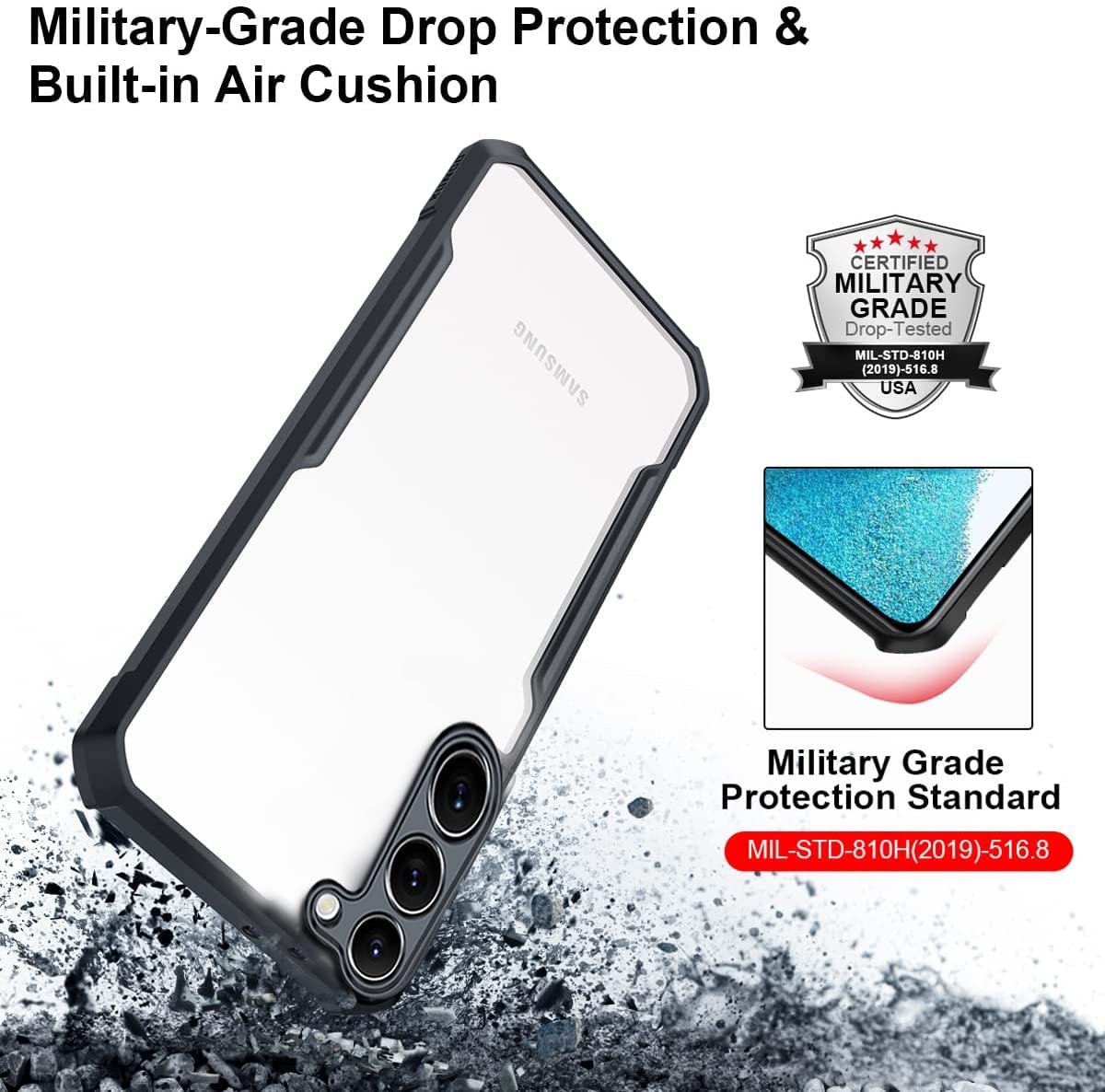 Samsung Galaxy S23 Plus 5G Back Cover Case | Xundd Armor - Black
