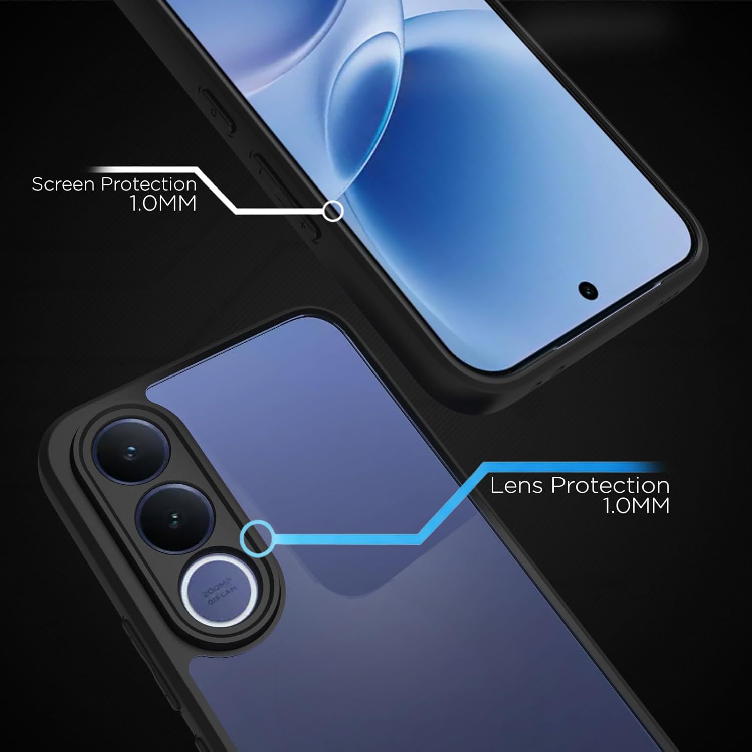 Vivo V70 FE Back Cover Case | Sleek Hybrid - Clear