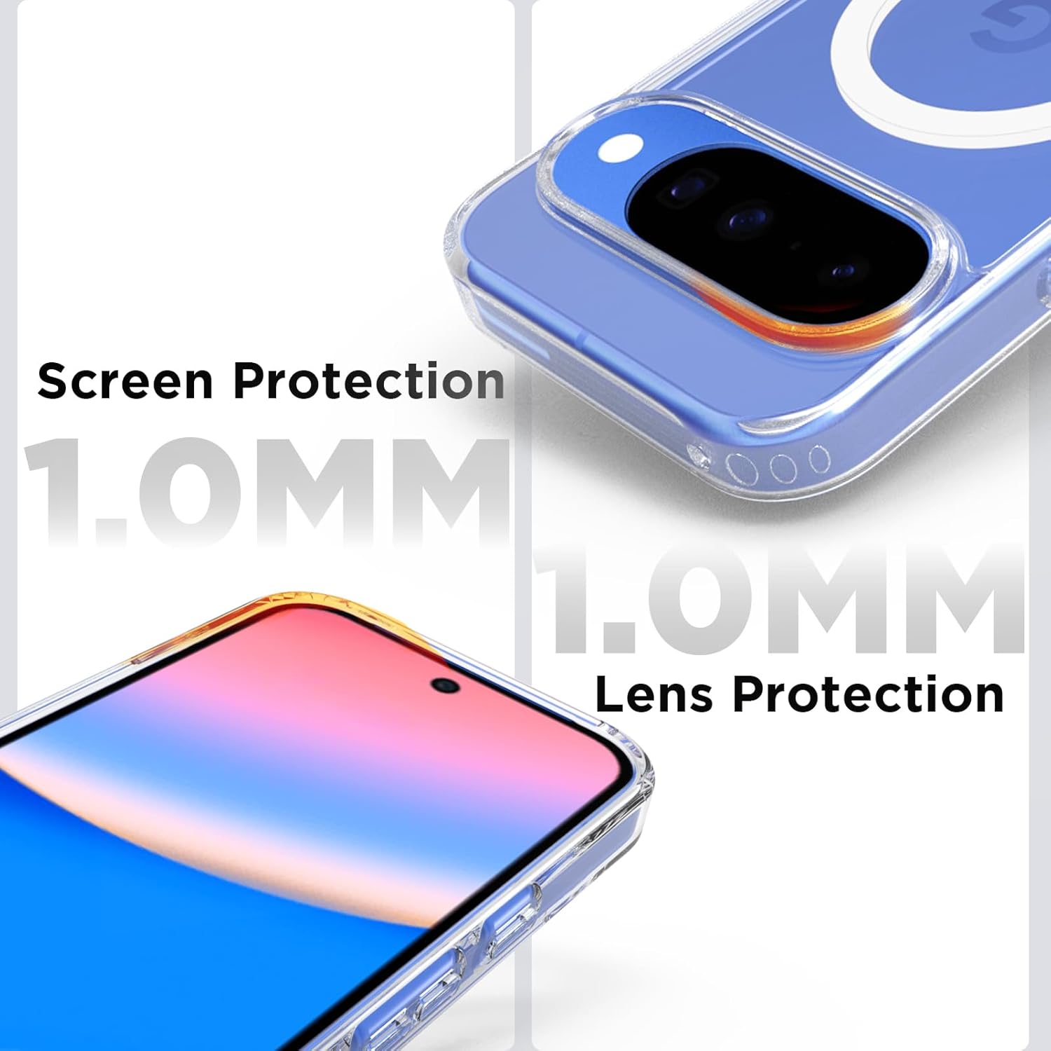 Google Pixel 10 / Pixel 10 Pro Back Cover Case | Clear Hybrid - Clear Smoke Magnetic