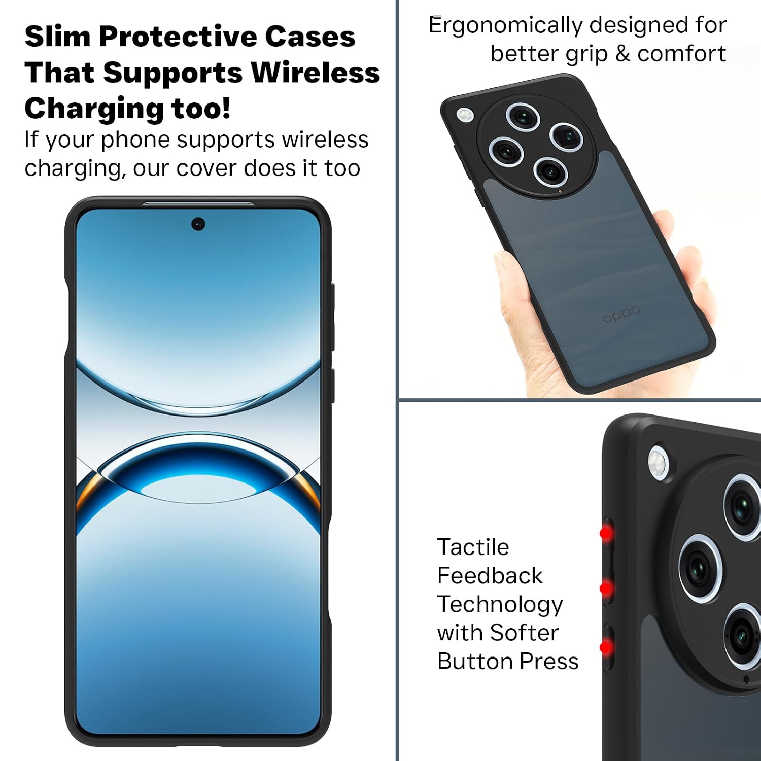 Oppo Find X8 Pro 5G Back Cover Case | Sleek Hybrid - Matte Black