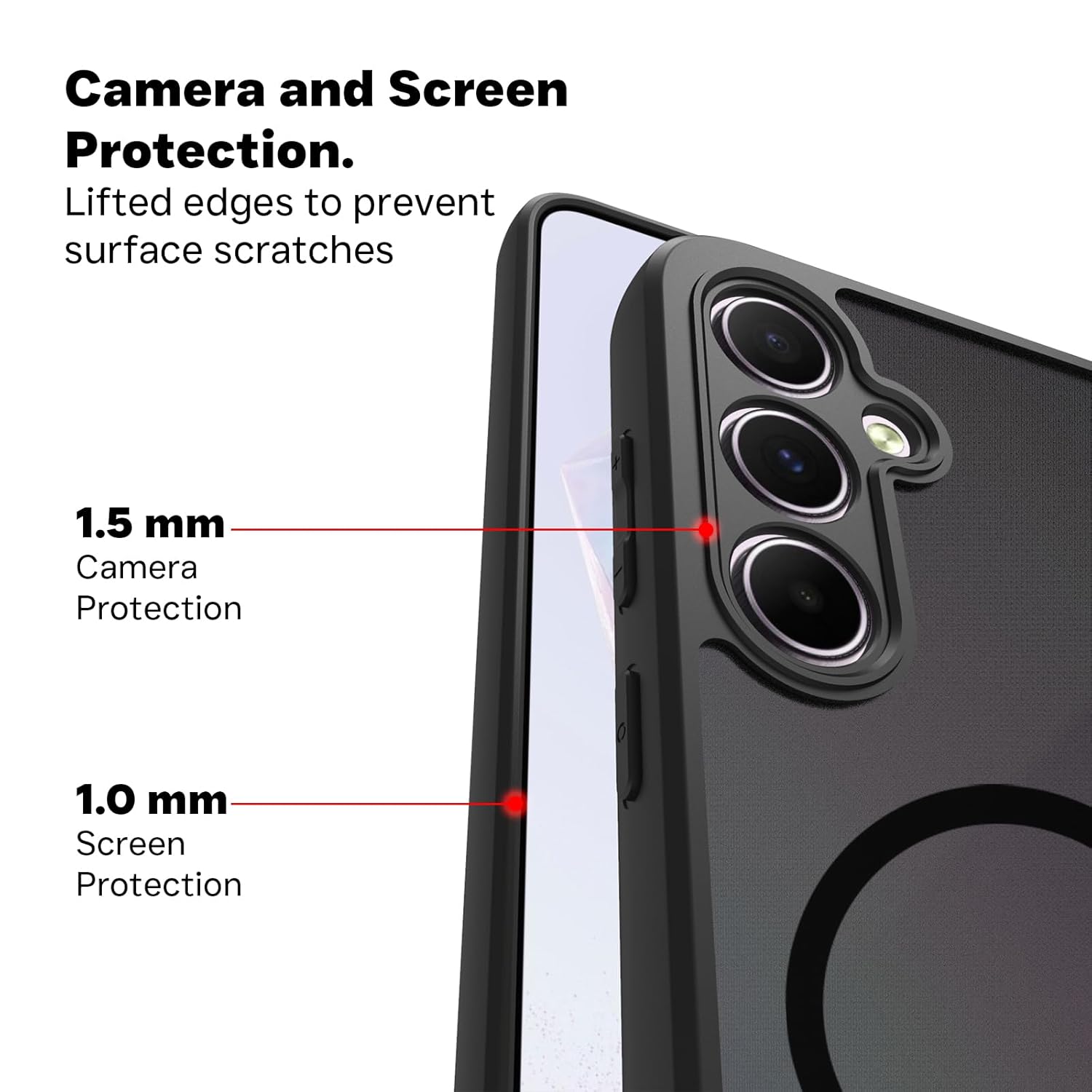 Samsung Galaxy A35 5G Back Cover Case | Sleek Hybrid - Matte Black Magnetic