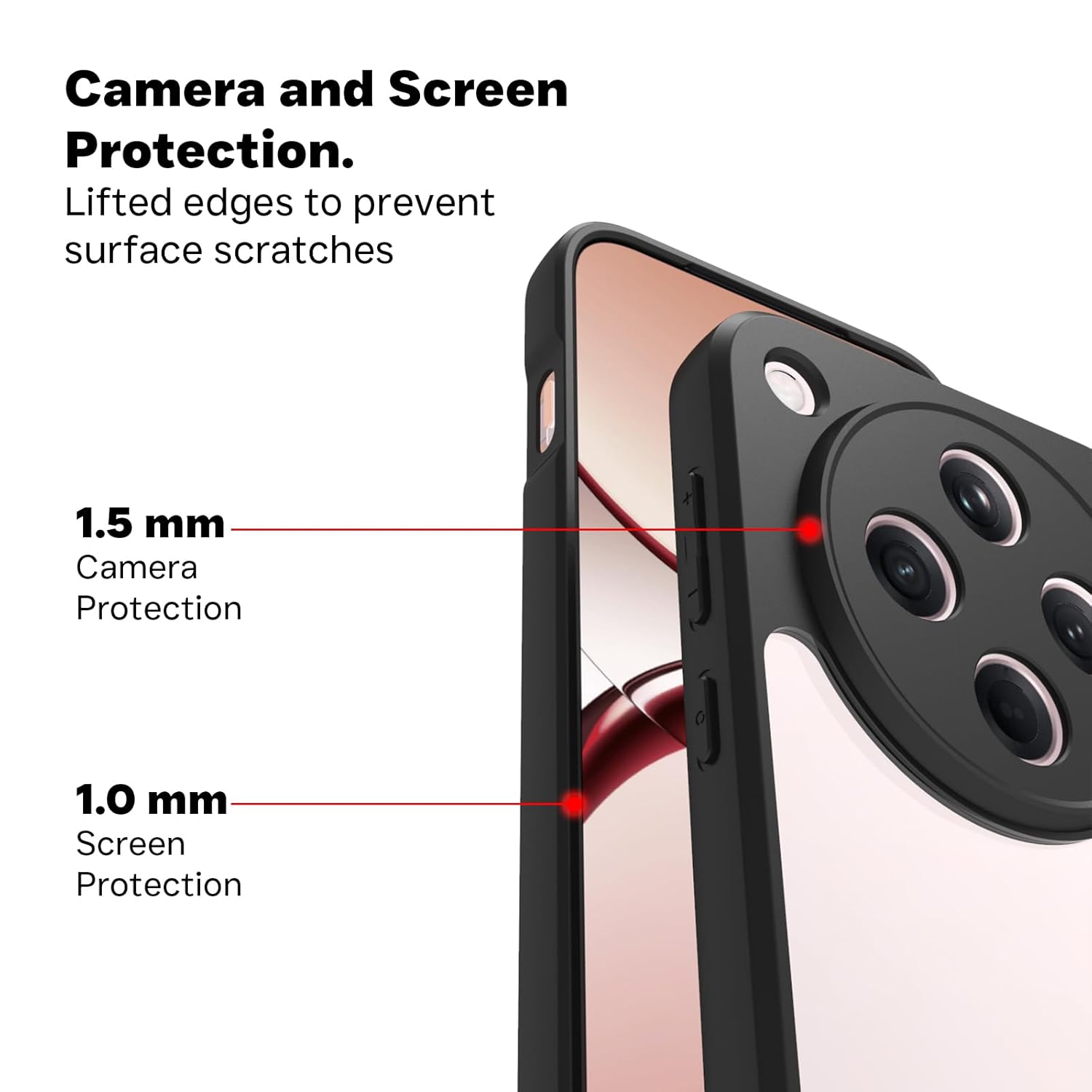 Oppo Find X8 5G Back Cover Case | Clear Hybrid - Clear Black