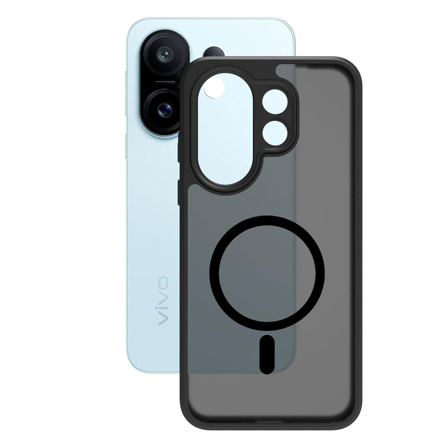 Vivo X200 FE 5G Back Cover Case | Sleek Hybrid - Smoke Black