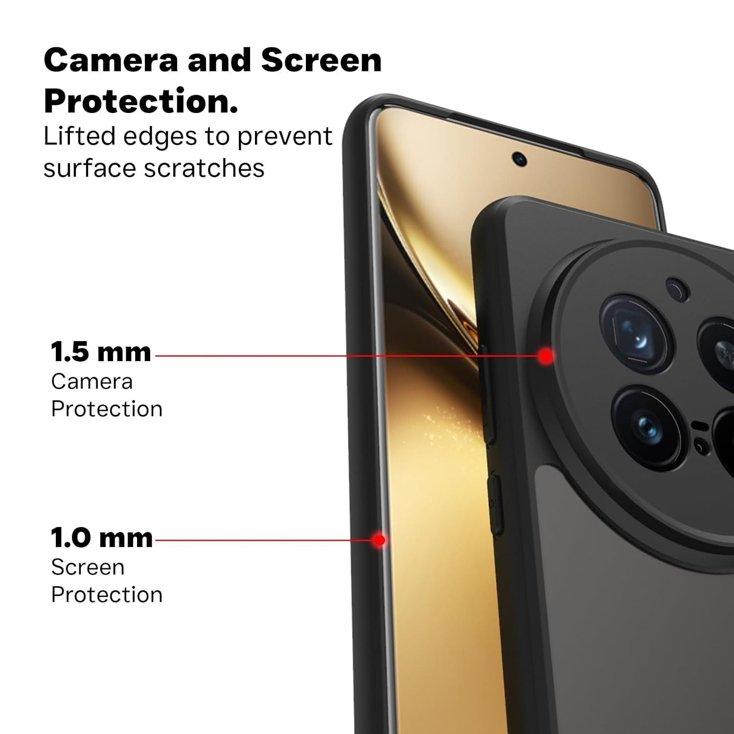 VIVO X200 Pro 5G Back Cover Case | Sleek Hybrid - Matte Black