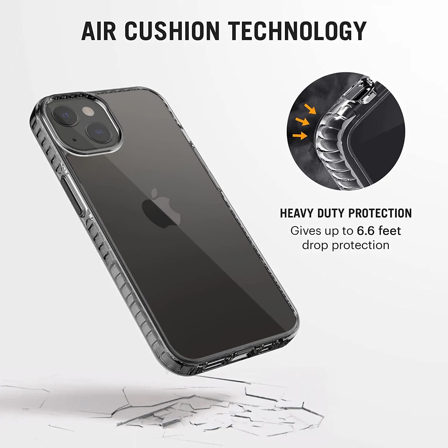 iPhone 14 Plus Back Cover Case | Crystal Hybrid - Clear