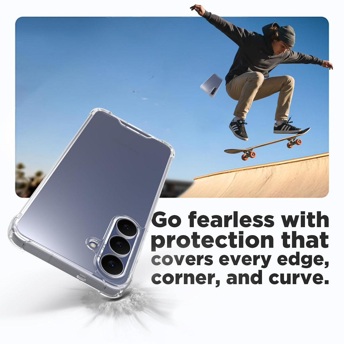 Samsung Galaxy S25 FE Back Cover Case | Sleek Hydrid - Clear