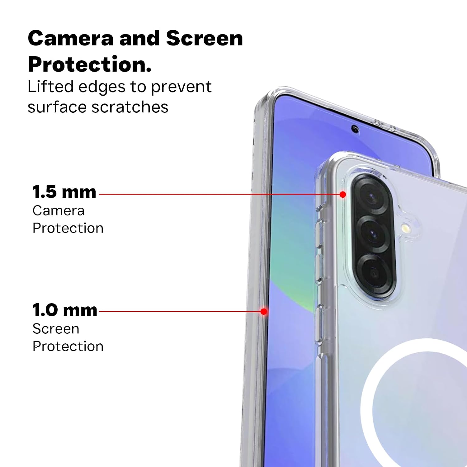 Samsung Galaxy A36 Back Cover Case | Clear Hybrid - Clear Magnetic