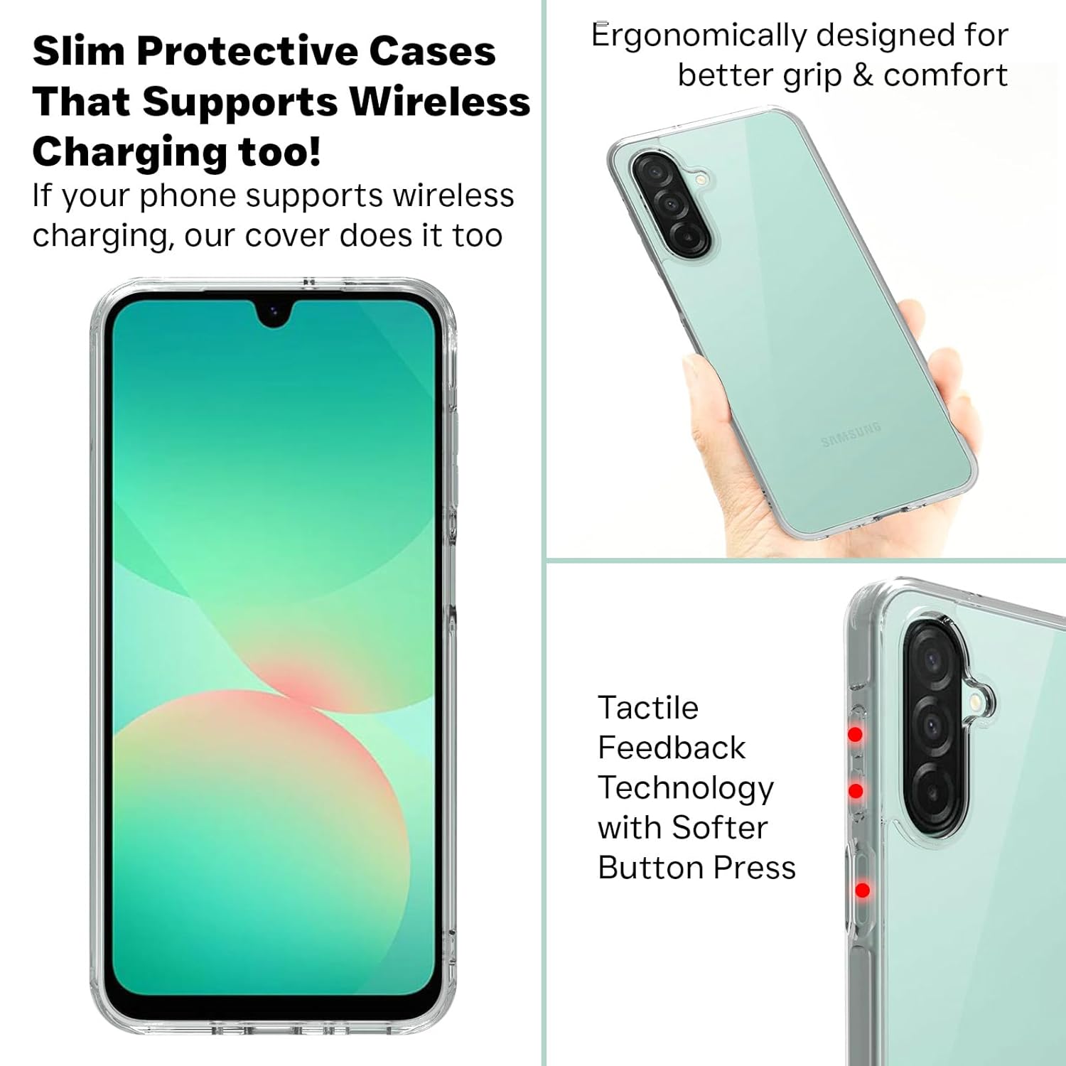 Samsung Galaxy A26 5G Back Cover Case | Clear Hybrid - Clear