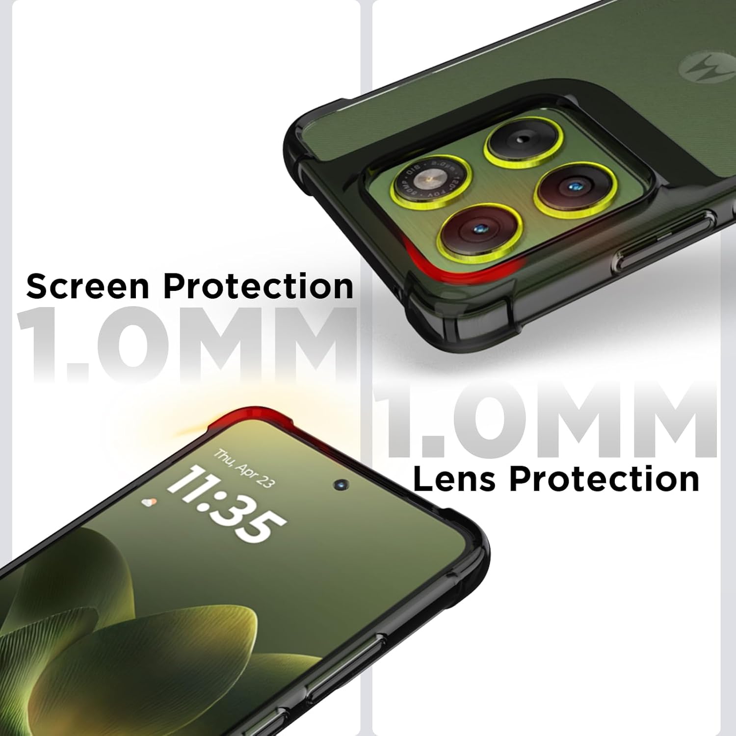 Moto Edge 70 5G Back Cover Case | Clear Hybrid - Clear Smoke