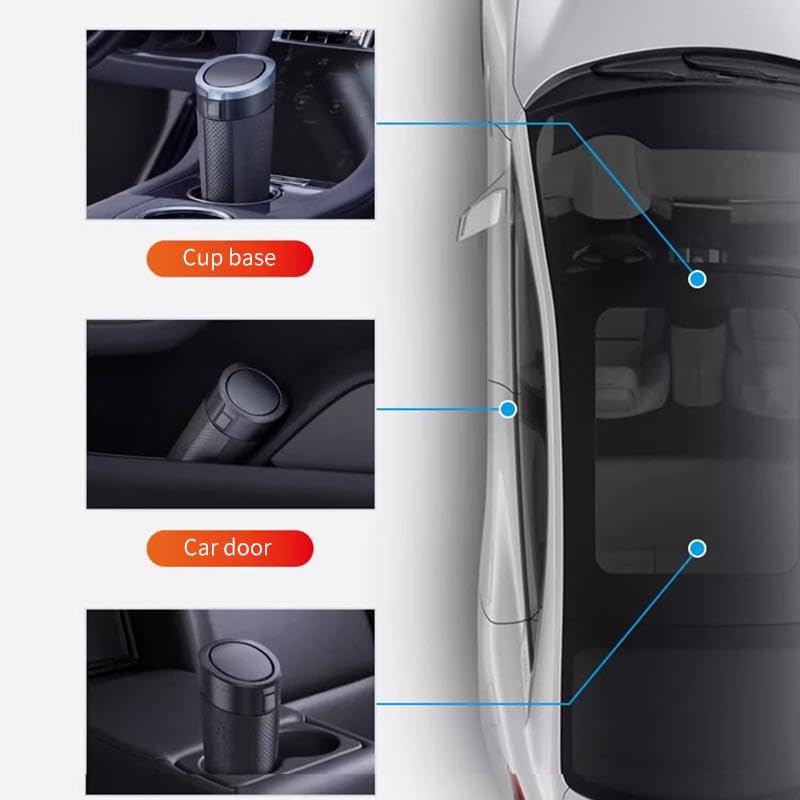 Car Trash Can | Mini Waterproof Cup Holder Dustbin - Silver