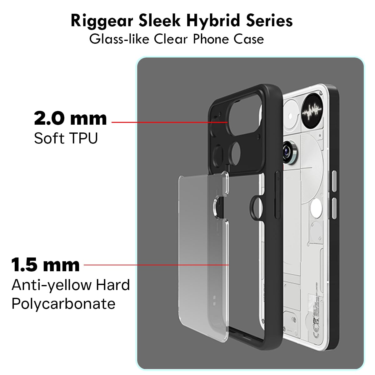 Nothing Phone 3 Back Cover Case | Sleek Hybrid - Clear