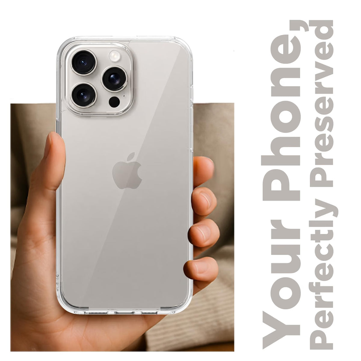iPhone 15 Pro Max Back Cover Case | Clear Hybrid - Clear