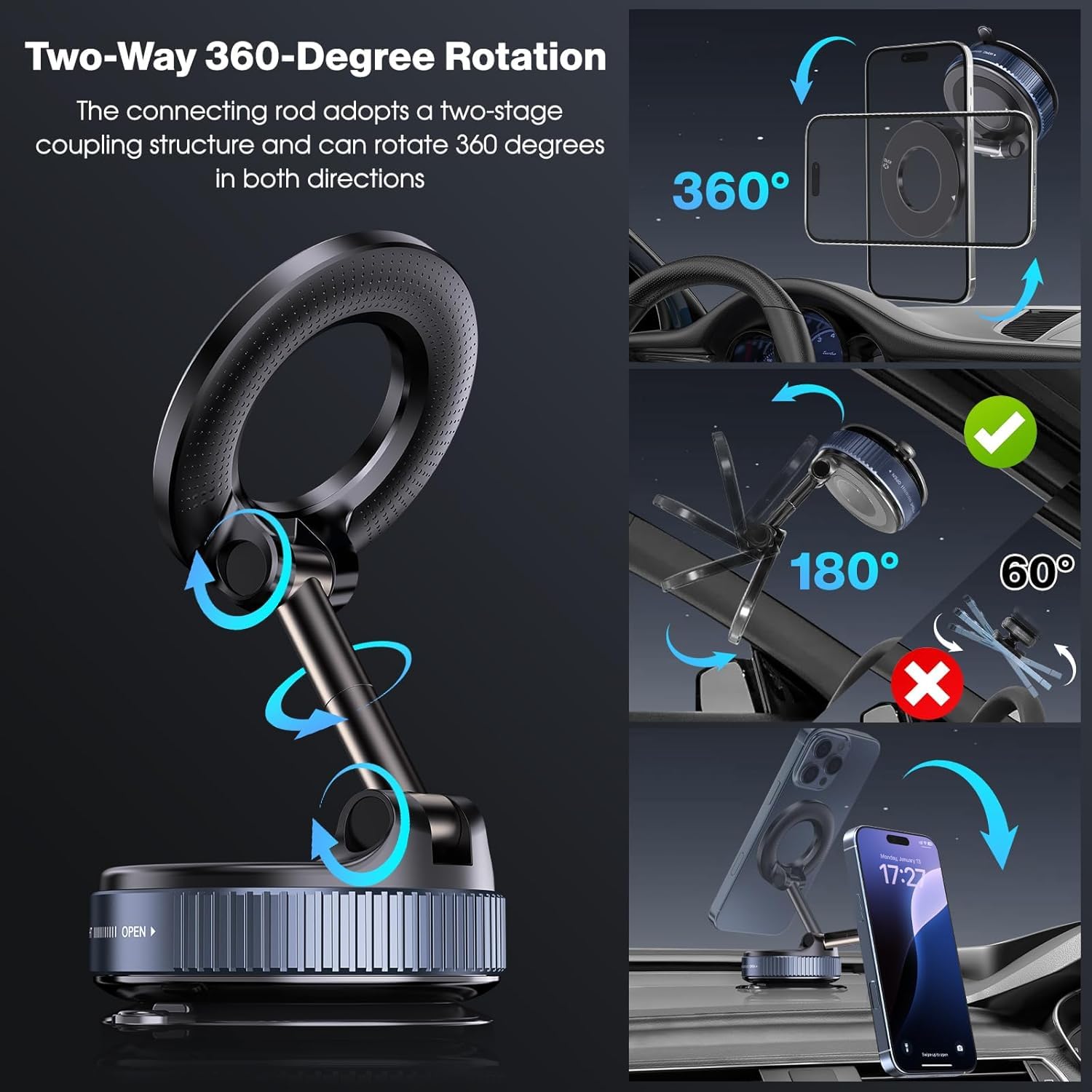 Magnetic Phone Holder | AstroMax - Black