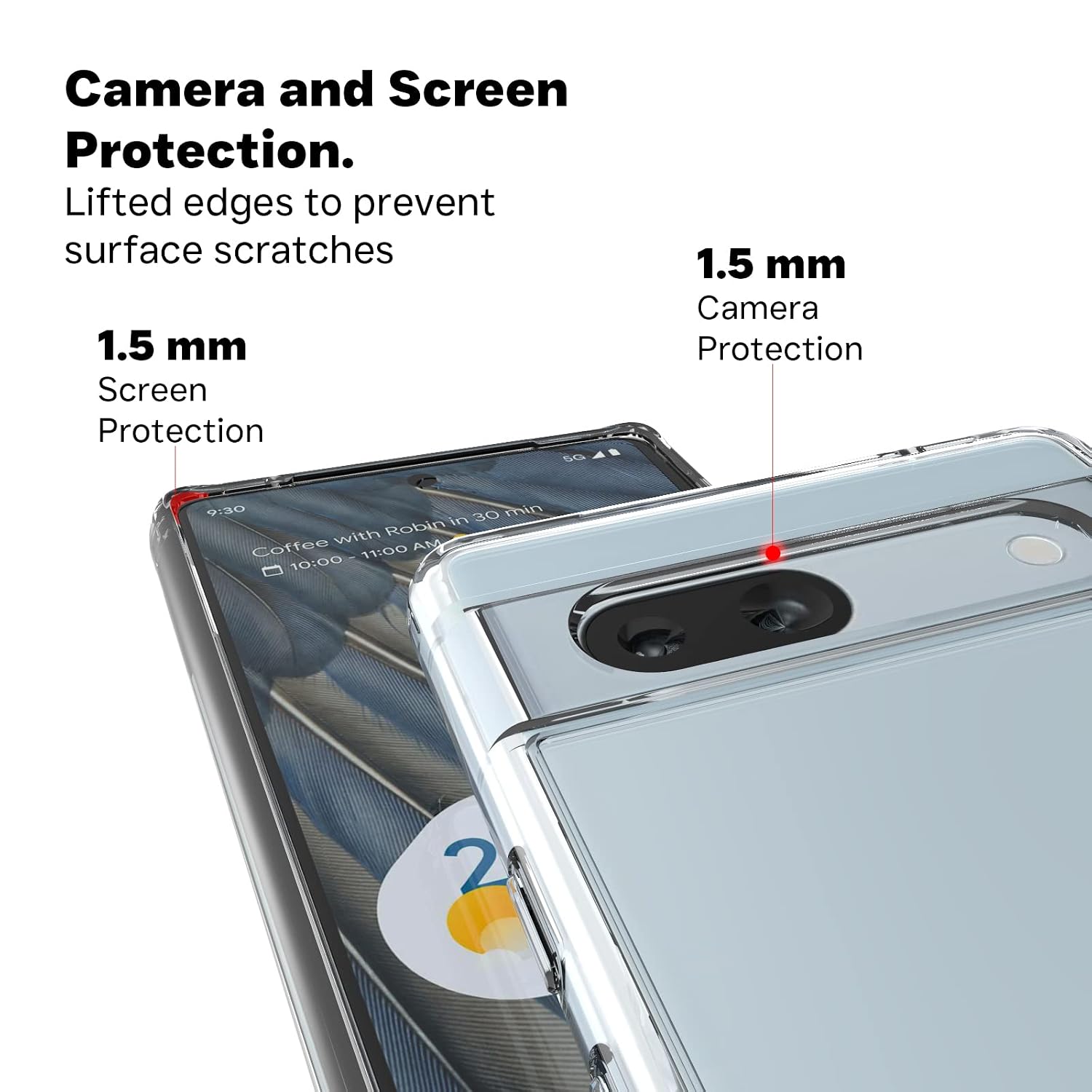 Google Pixel 7A Back Cover Case | Clear Hybrid - Clear