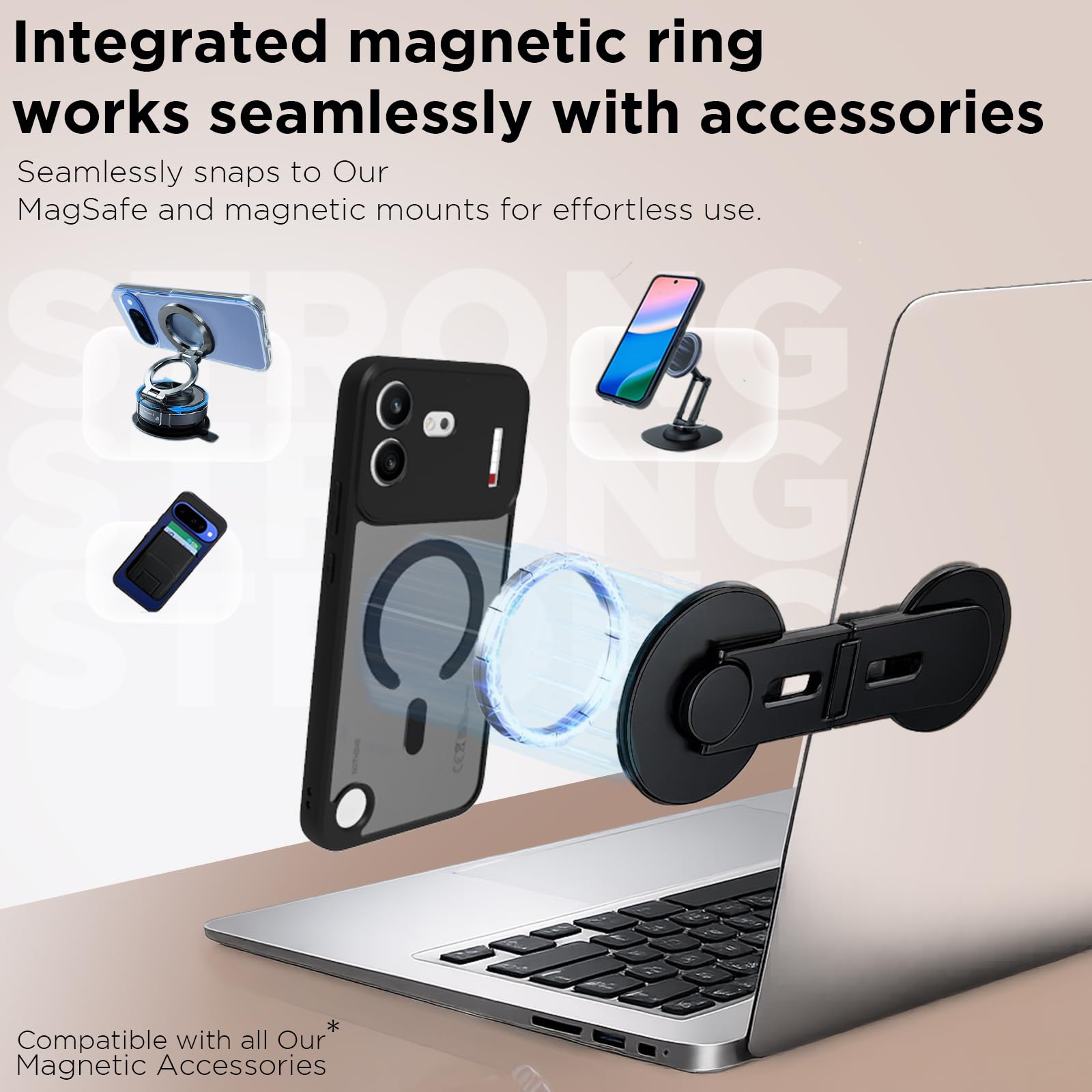 Nothing Phone 4b Back Cover Case | Sleek Hybrid - Matte Black Magnetic