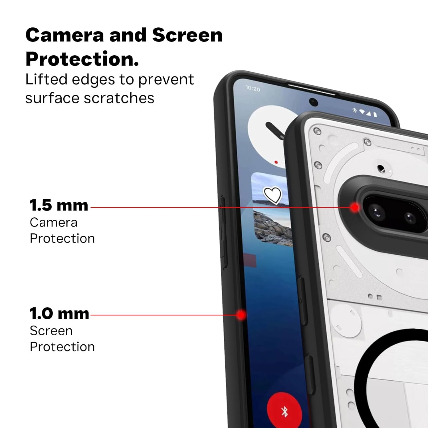 Nothing Phone 3a Back Cover Case | Clear Hybrid - Clear Black Magnetic