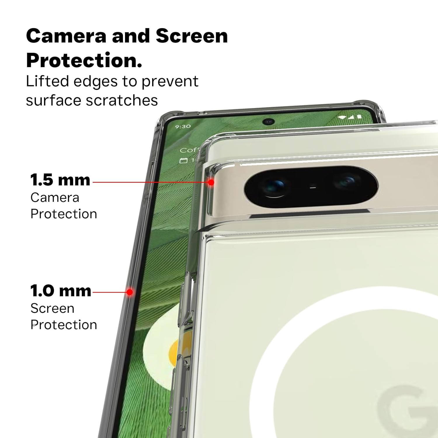 Google Pixel 7 Back Cover Case | Clear Hybrid - Clear Magnetic