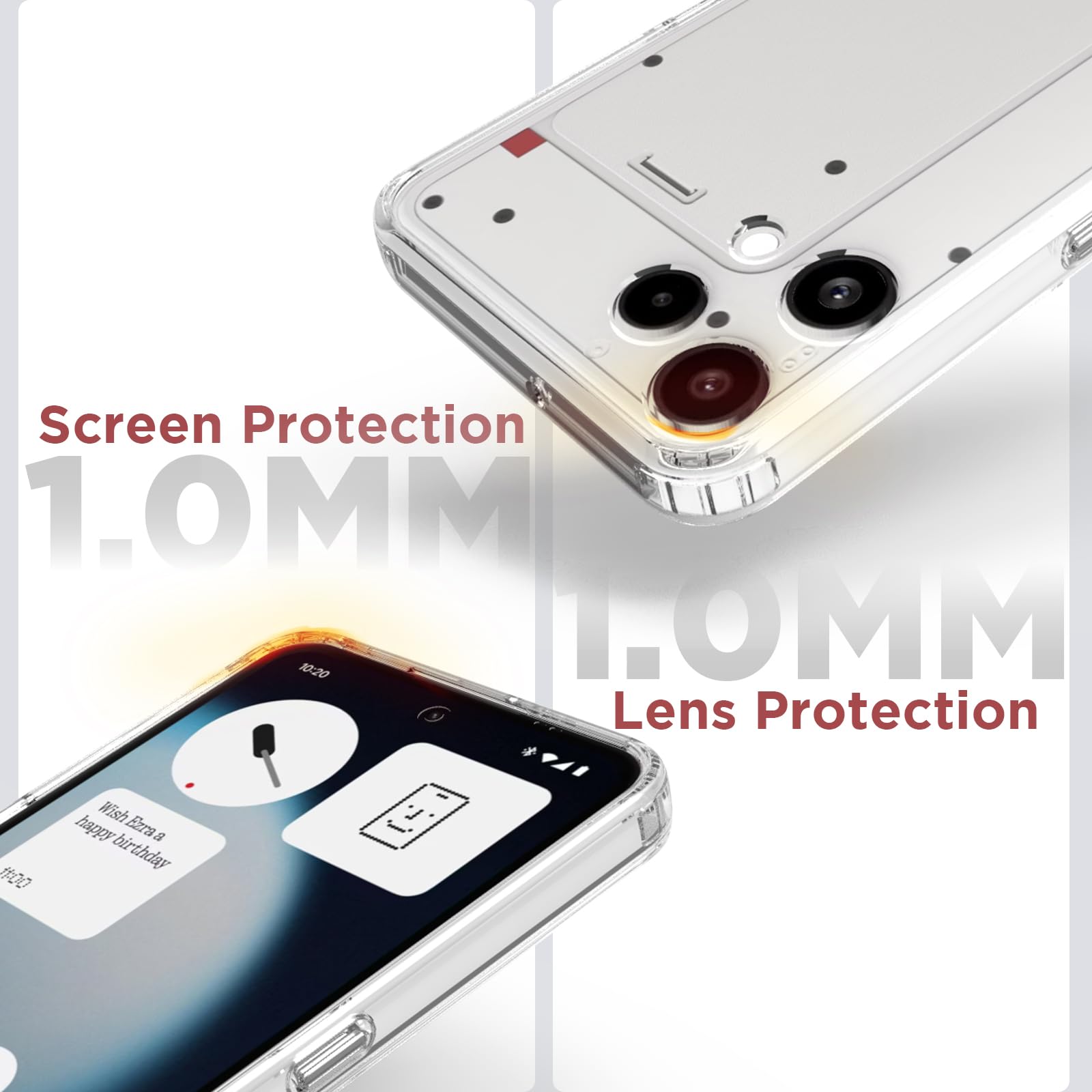 Nothing Phone 3a Lite 5G Back Cover Case | Clear Hybrid - Clear