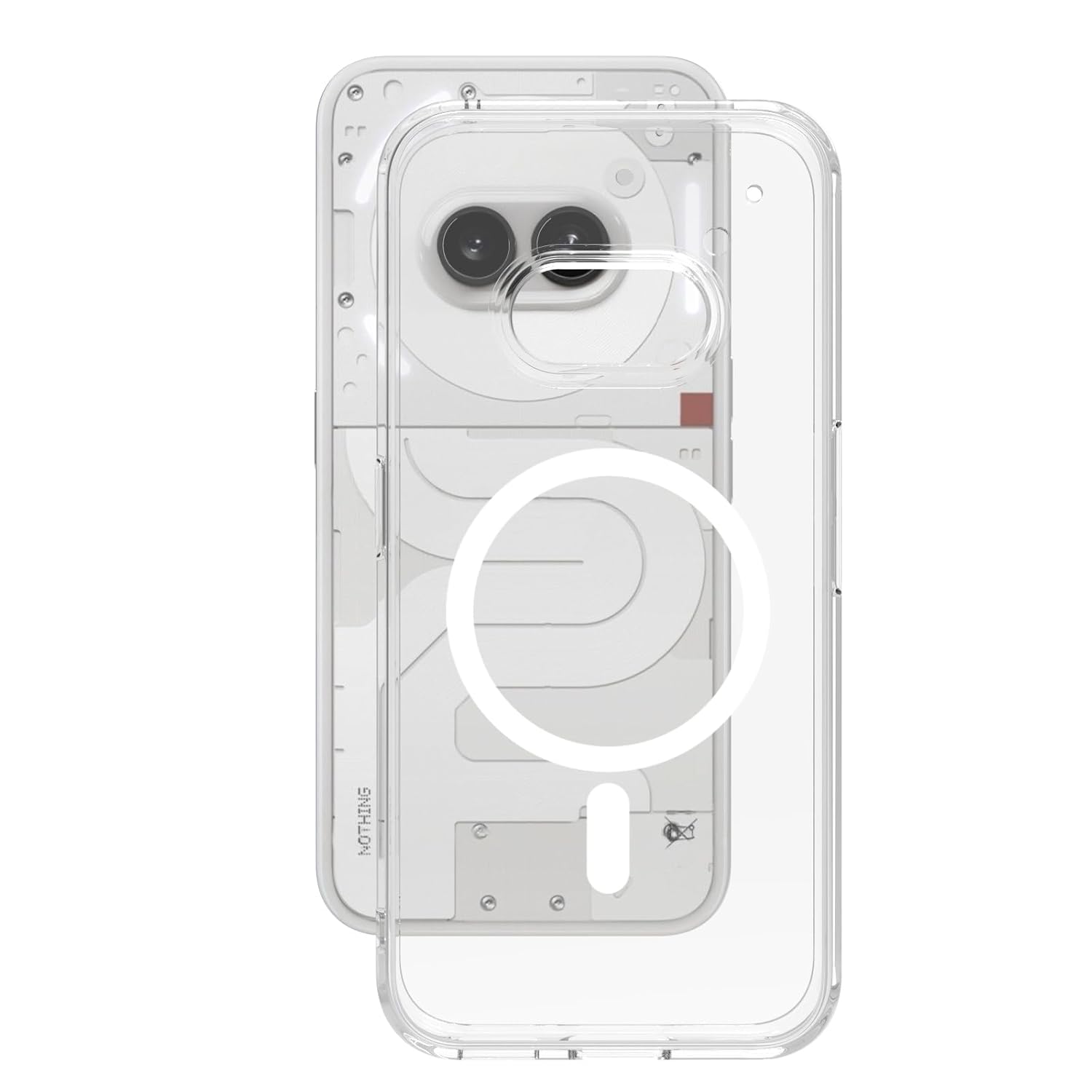 Nothing Phone 2A / 2A Plus Back Cover Case | Clear Hybrid - Clear Transparent Magnetic