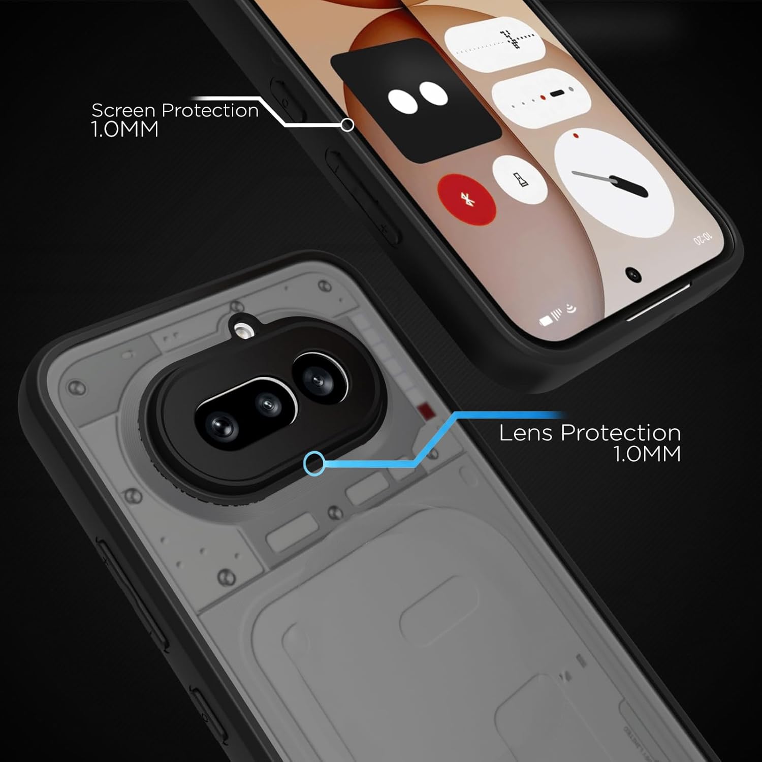 Nothing Phone 4a 5G Back Cover Case | Sleek Hybrid - Matte Black