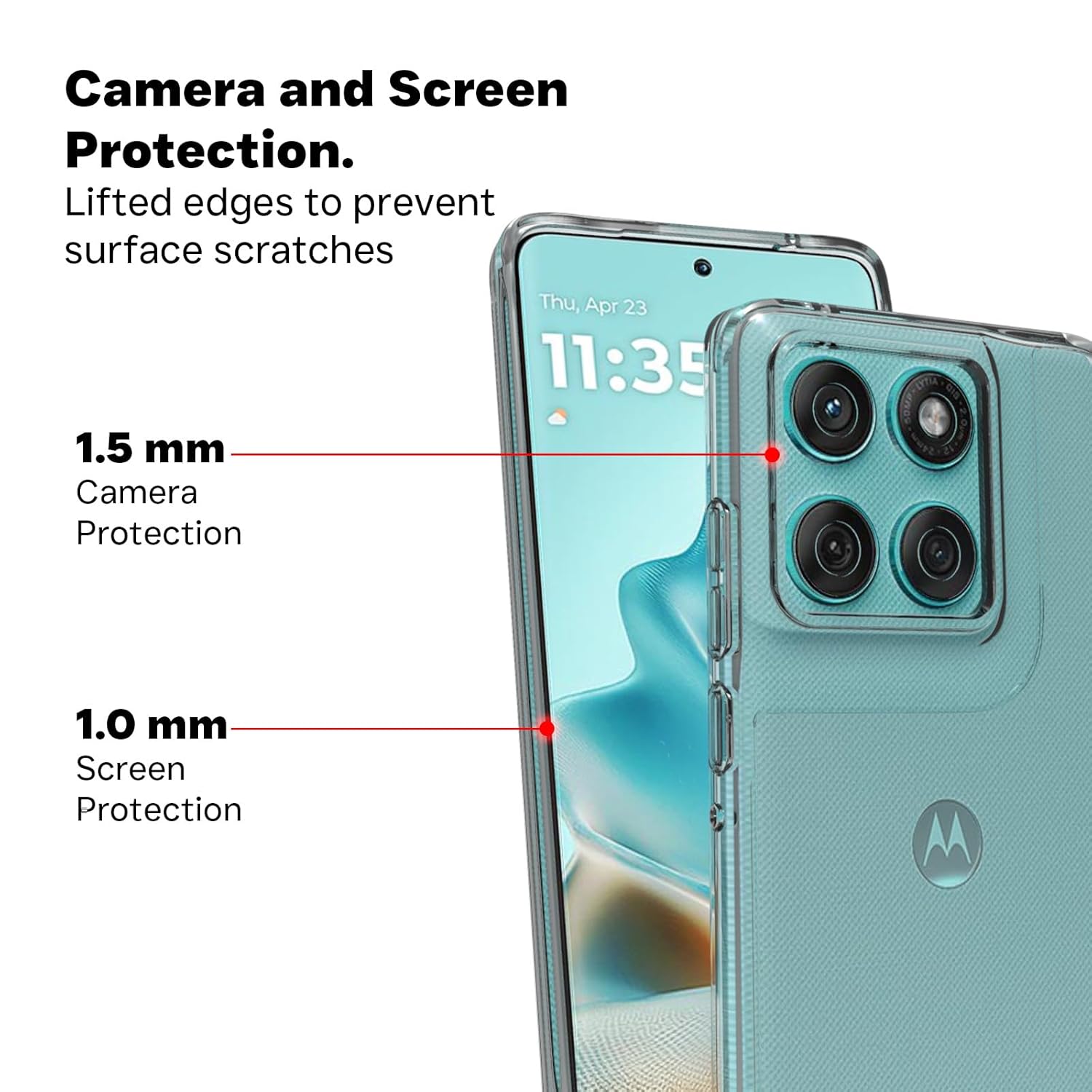 Motorola Edge 60 Fusion / Edge 60 5G Back Cover Case | Clear Hybrid - Clear