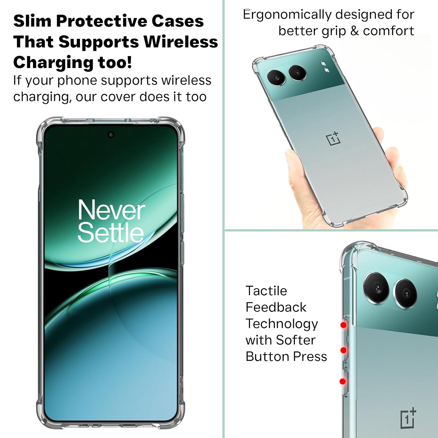OnePlus Nord 4 5G Back Cover Case | Clear Hybrid - Clear
