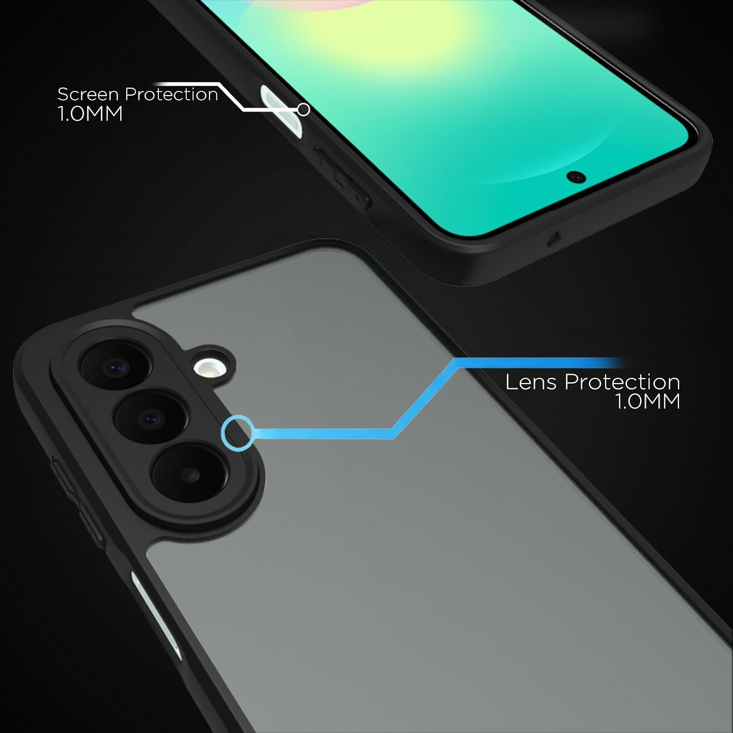 Samsung Galaxy A27 Back Cover Case | Sleek Hybrid - Matte Black