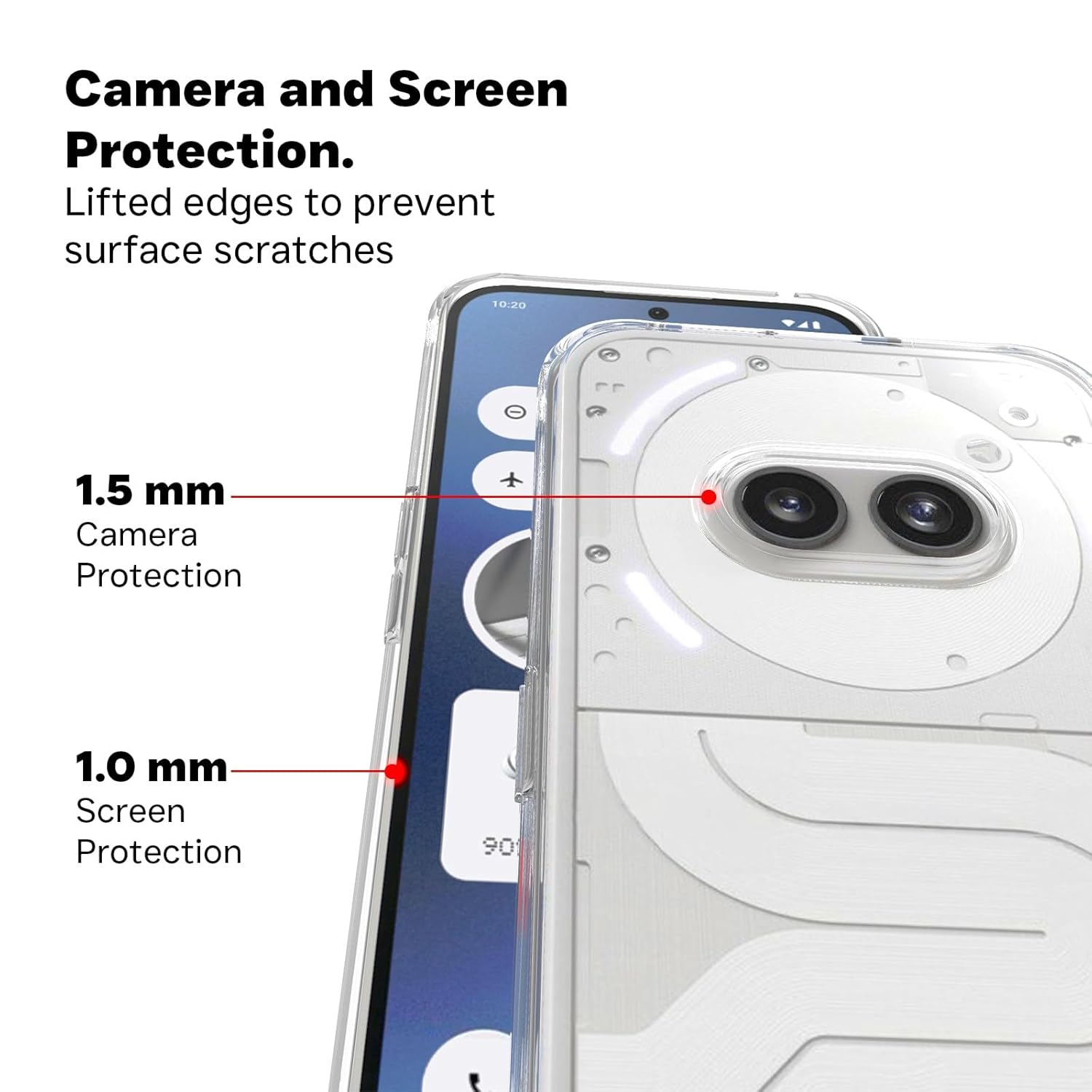 Nothing Phone 2A / Phone 2A Plus Back Cover Case | Clear Hybrid - Clear