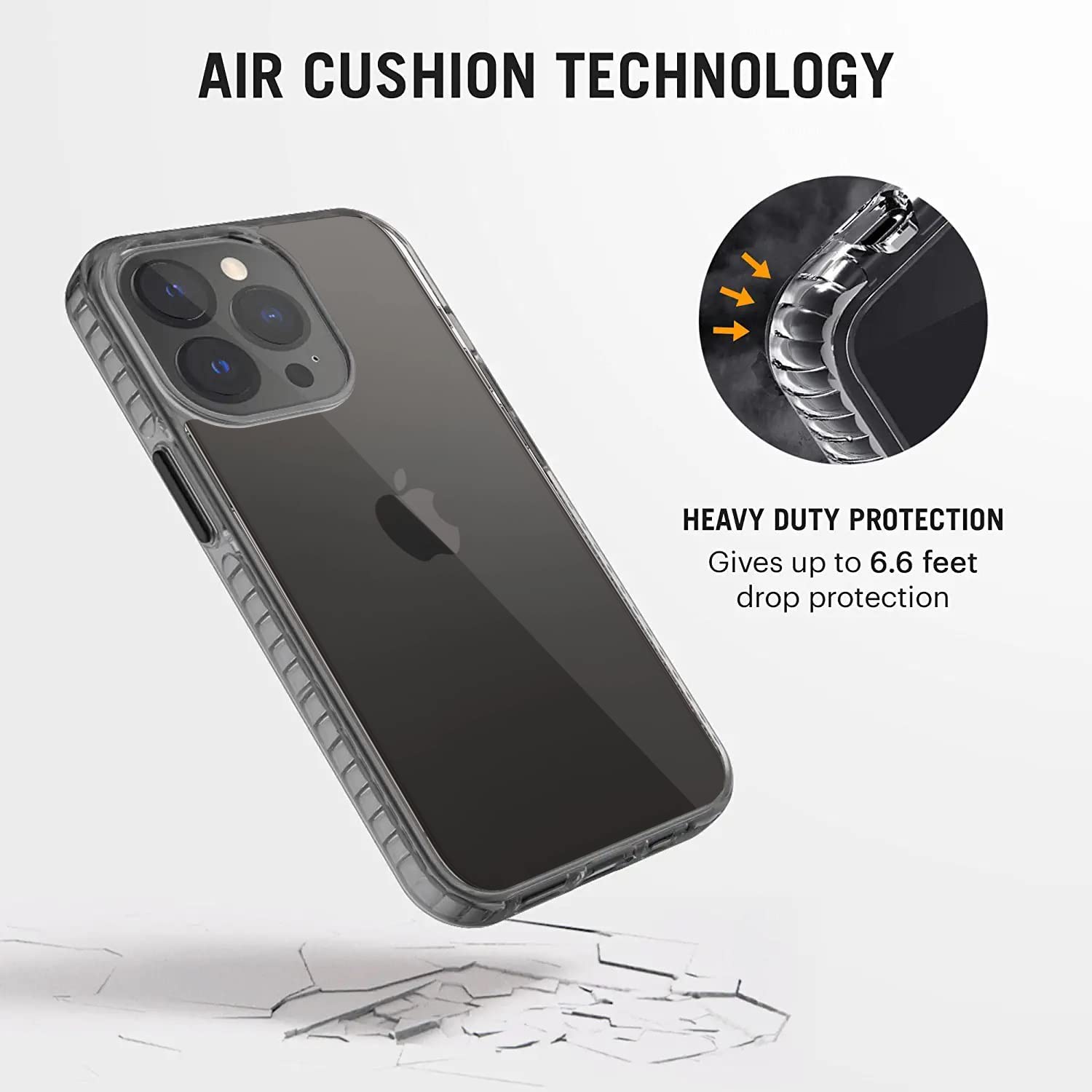 iPhone 14 Pro Back Cover Case | Crystal Hybrid - Transparent