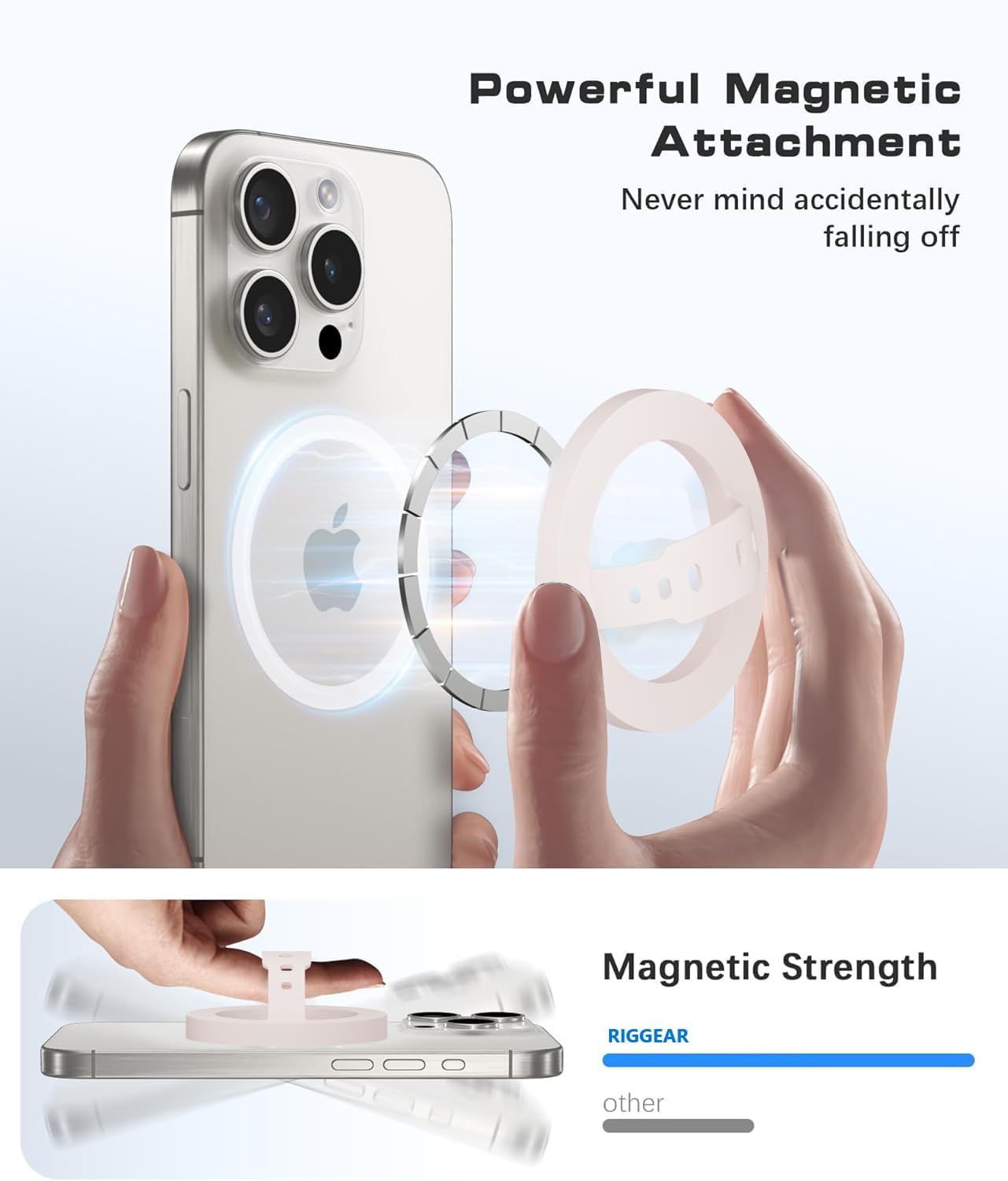 MagSafe Silicone Phone Grip | Finger Loop Holder - Silcy Pink