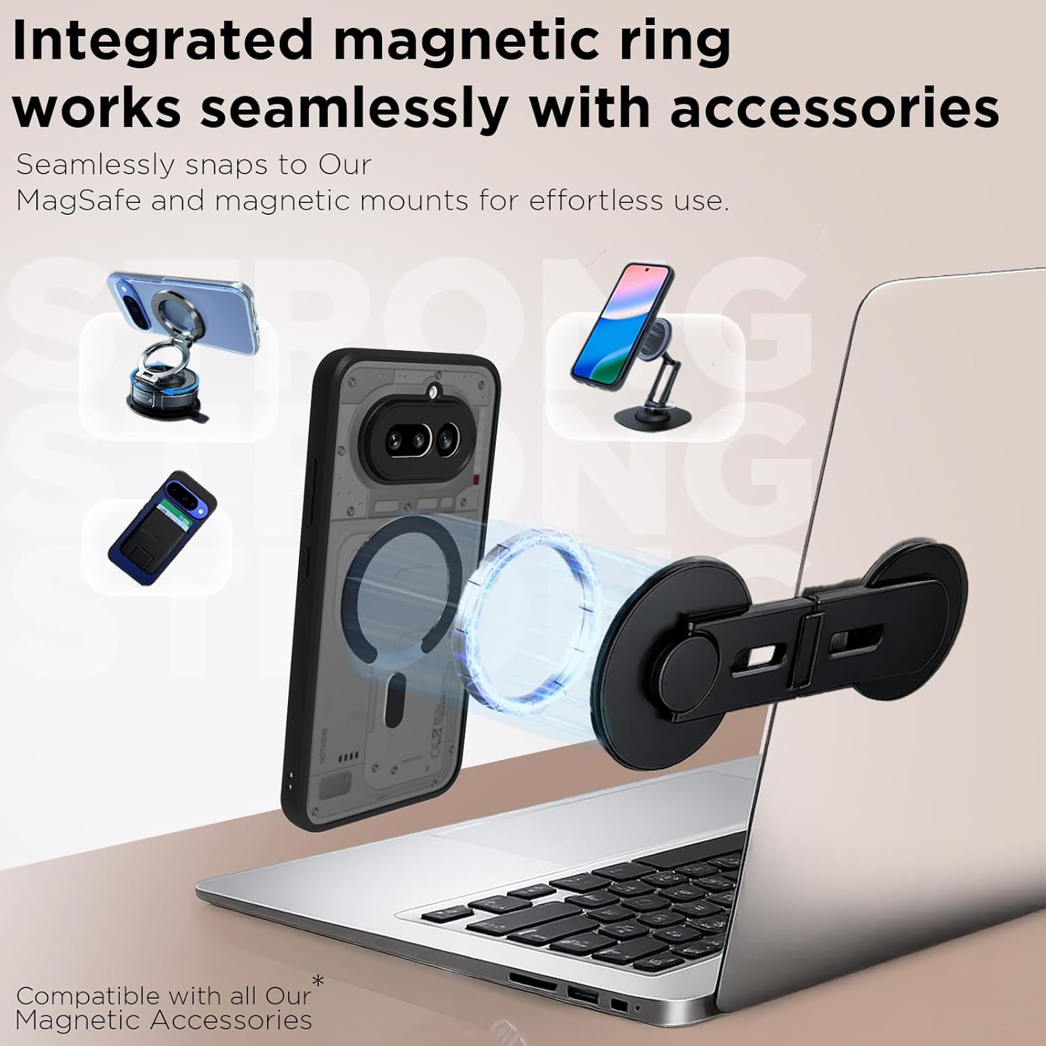 Nothing Phone 4a 5G Back Cover Case | Sleek Hybrid - Matte Black Magnetic