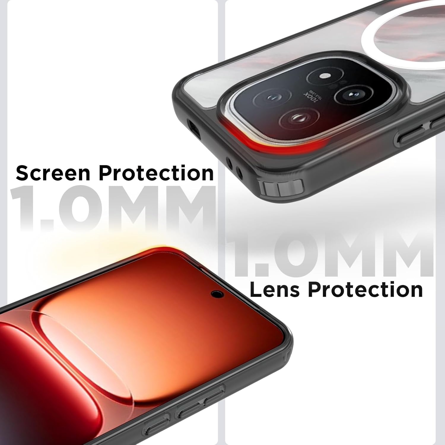 iQOO 15 5G Back Cover Case | Clear Hybrid - Clear Magnetic
