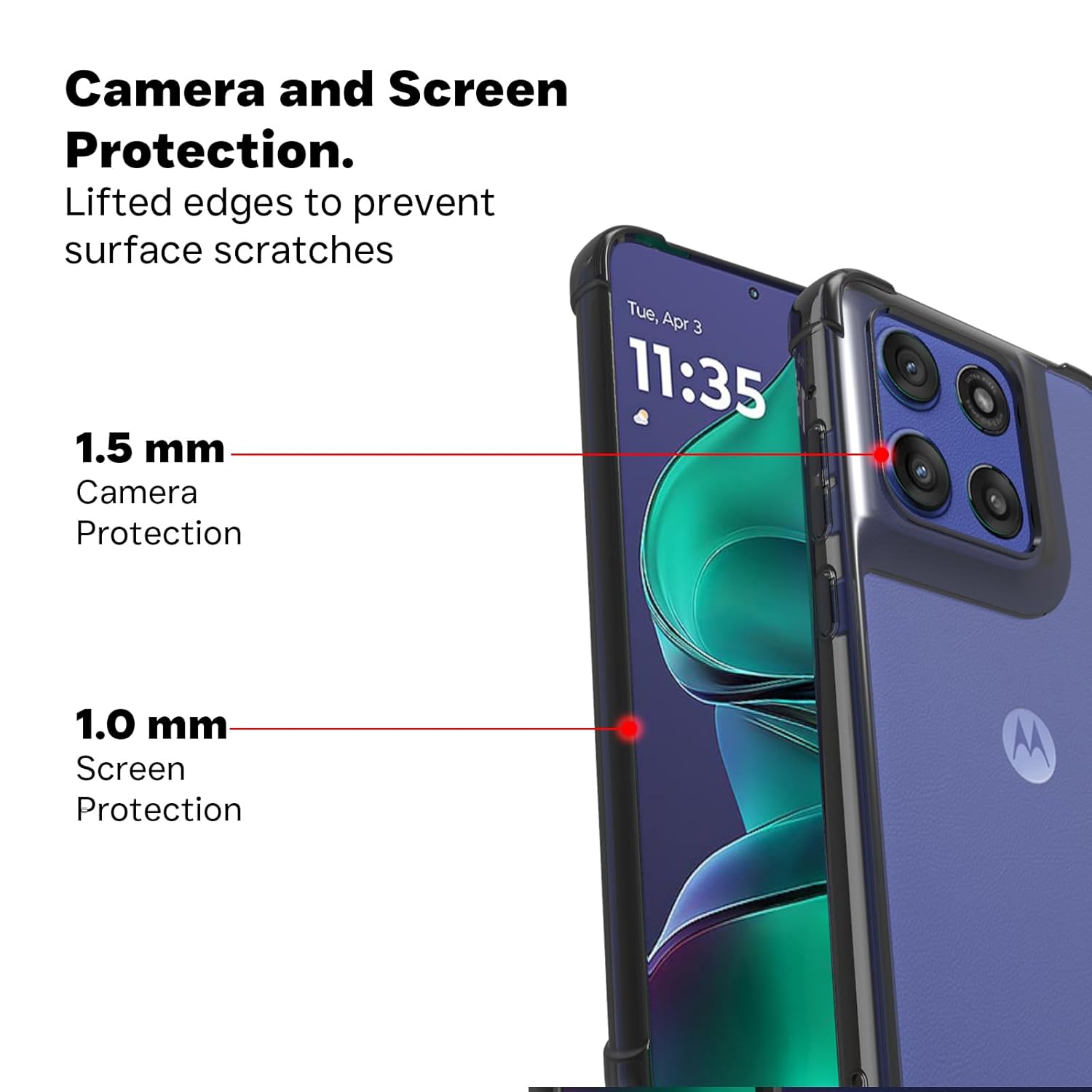 Motorola Edge 60 Stylus 5G Back Cover Case | Clear Hybrid - Clear