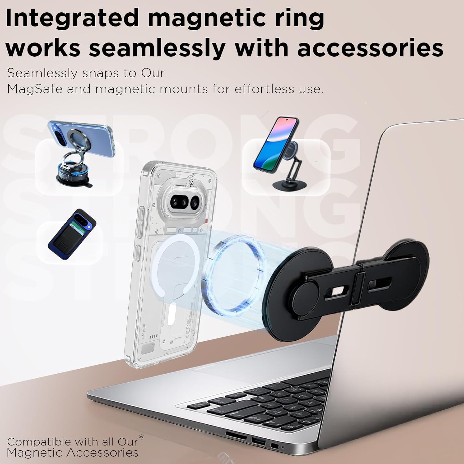 Nothing Phone 4a 5G Back Cover Case | Clear Hybrid - Clear Transparent Magnetic