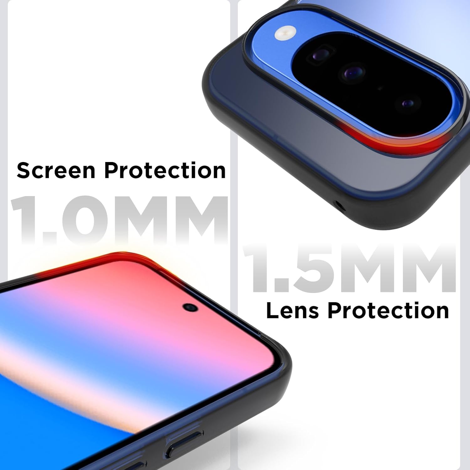 Google Pixel 10 / Pixel 10 Pro Back Cover Case | Clear Hybrid - Clear Smoke