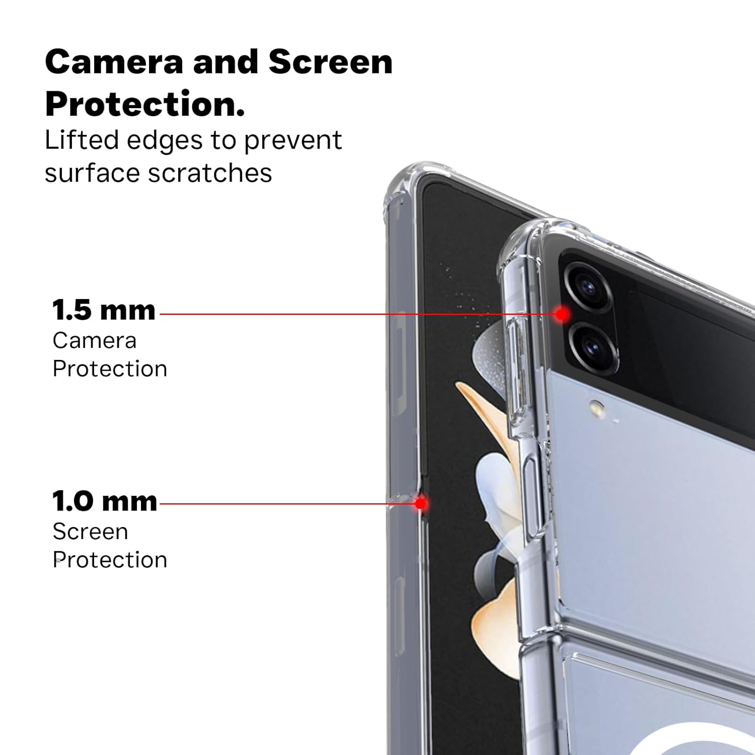 Samsung Galaxy Z Flip 4 Back Cover Case | Clear Hybrid - Clear Magnetic