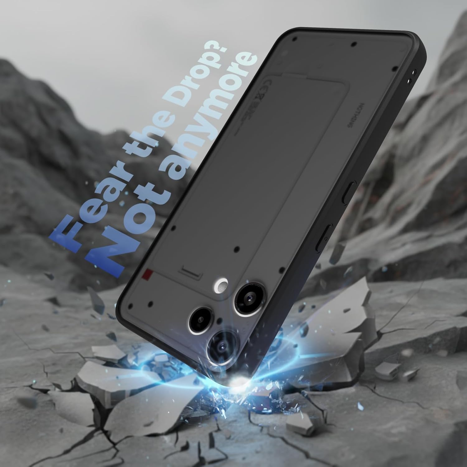 Nothing Phone 3a Lite 5G Back Cover Case | Sleek Hybrid - Smoke Black