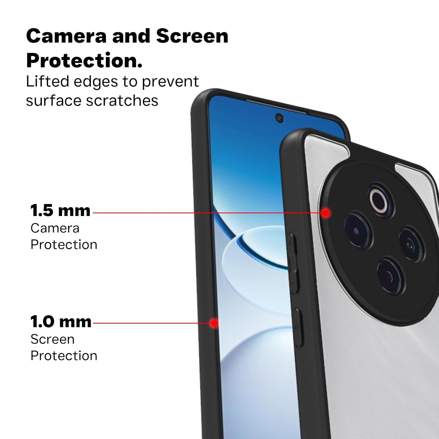 iQOO Z10 5G / Vivo T4 5G Back Cover Case | Sleek Hybrid - Clear