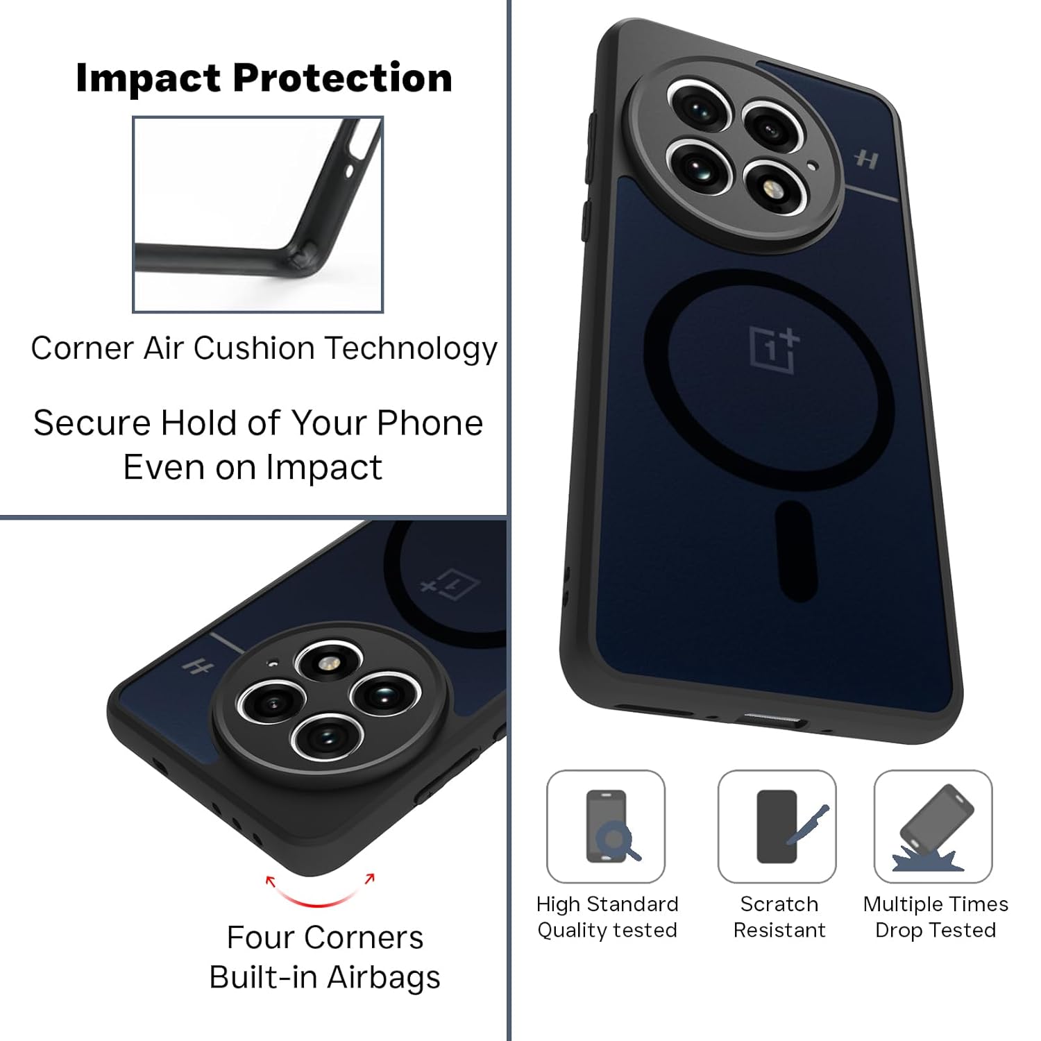 OnePlus 13 5G Back Cover Case | Sleek Hybrid - Matte Black