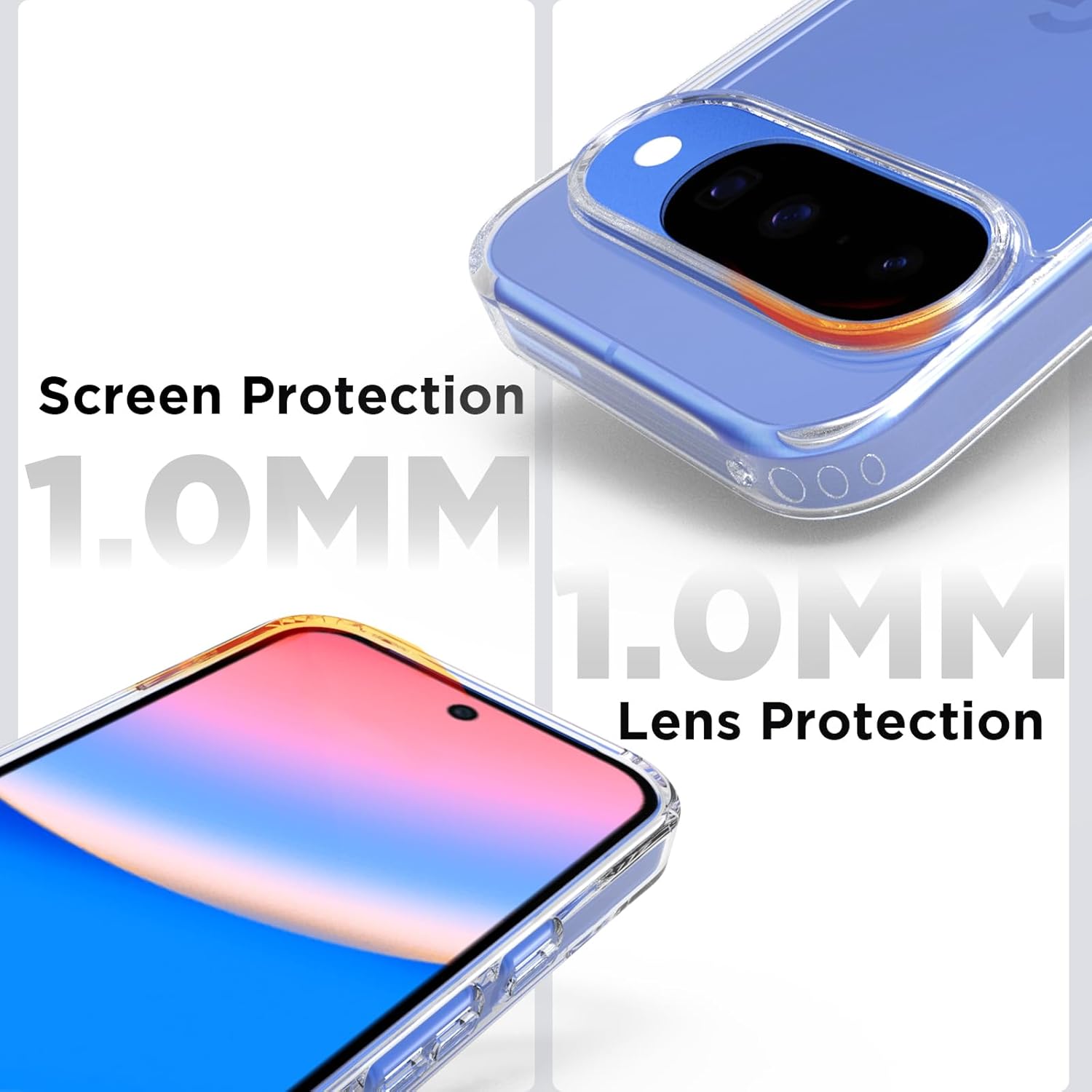 Google Pixel 10 / Pixel 10 Pro Back Cover Case | Clear Hybrid - Clear