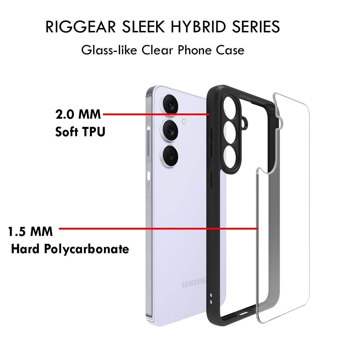 Samsung Galaxy S25 FE Back Cover Case | Sleek Hybrid - Clear