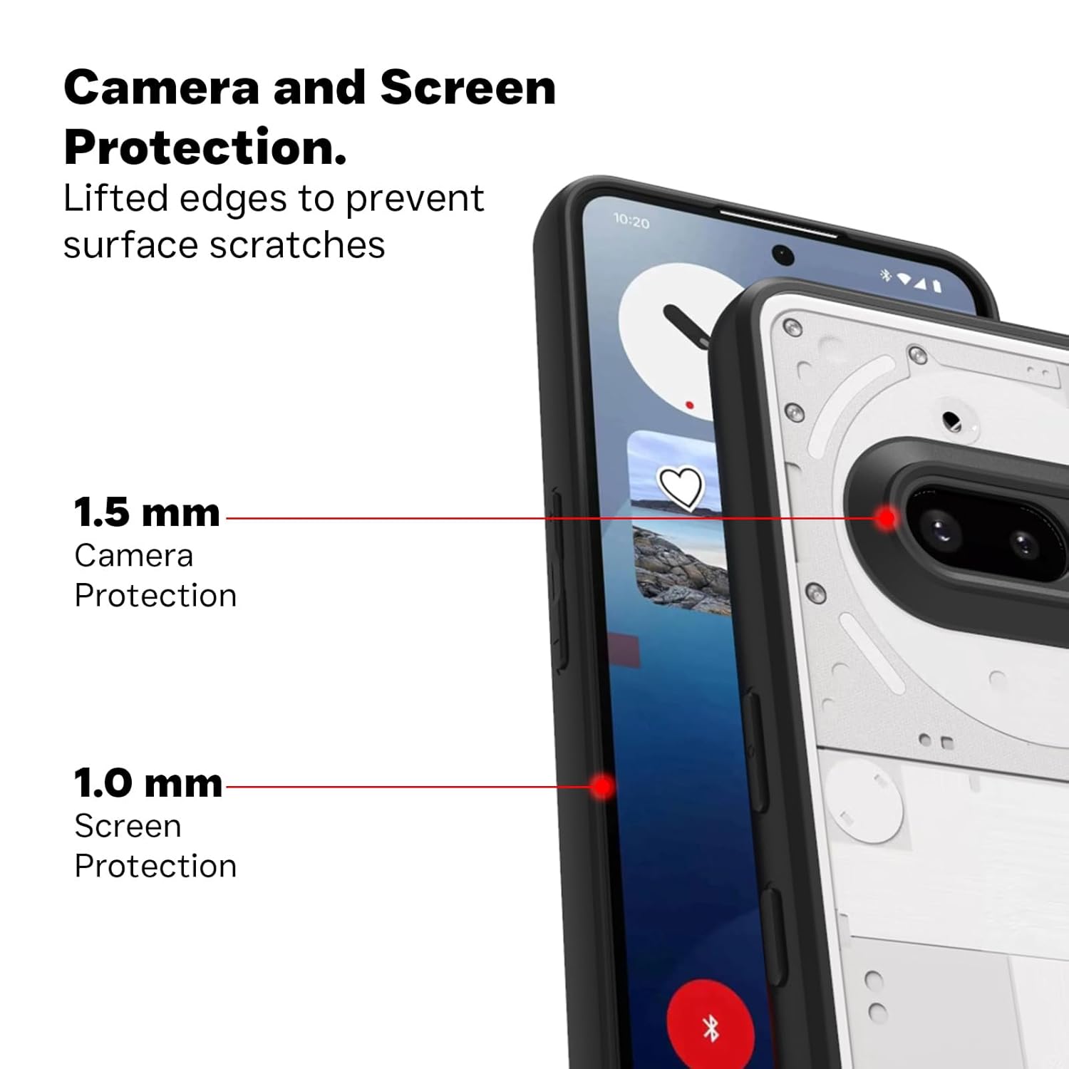 Nothing Phone 3a Back Cover Case | Sleek Hybrid - Clear Black