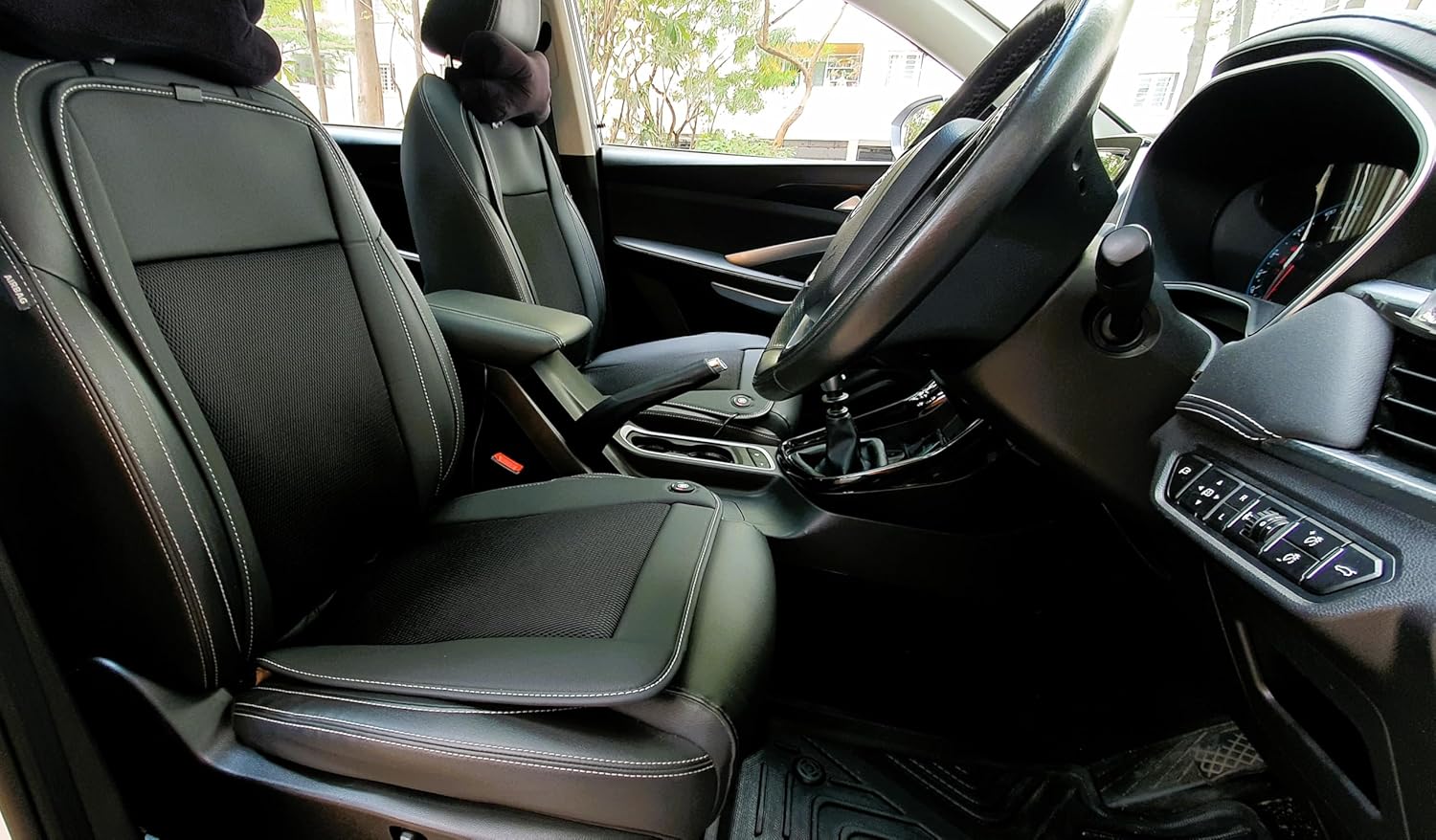 Ventilated Car Seat Cover | Black - Driver Side