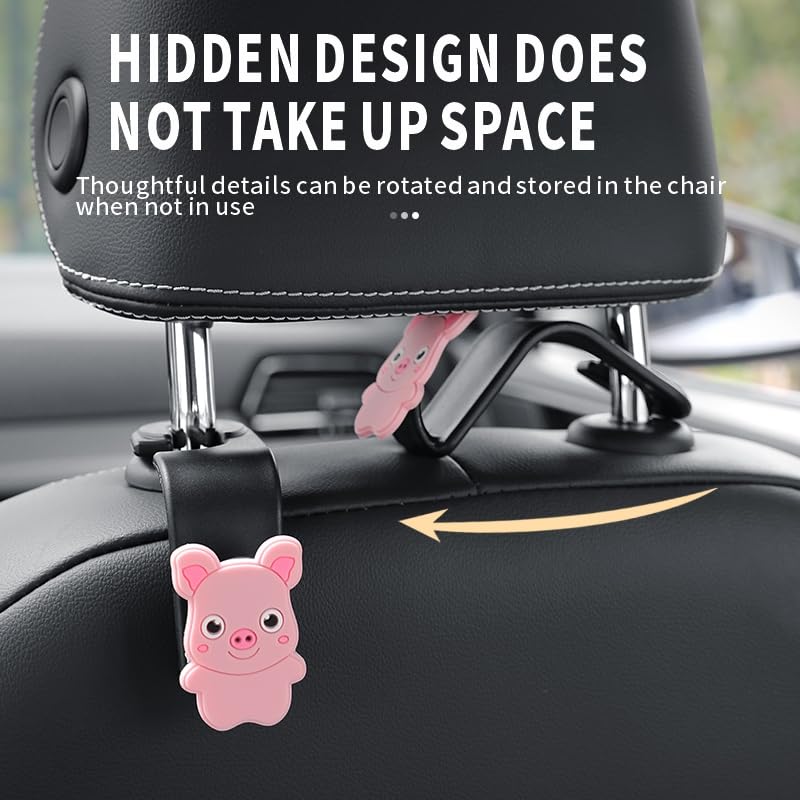 Car Headrest Hooks | Universal Back Seat Hanger for Bags & Accessories - Pack of 2