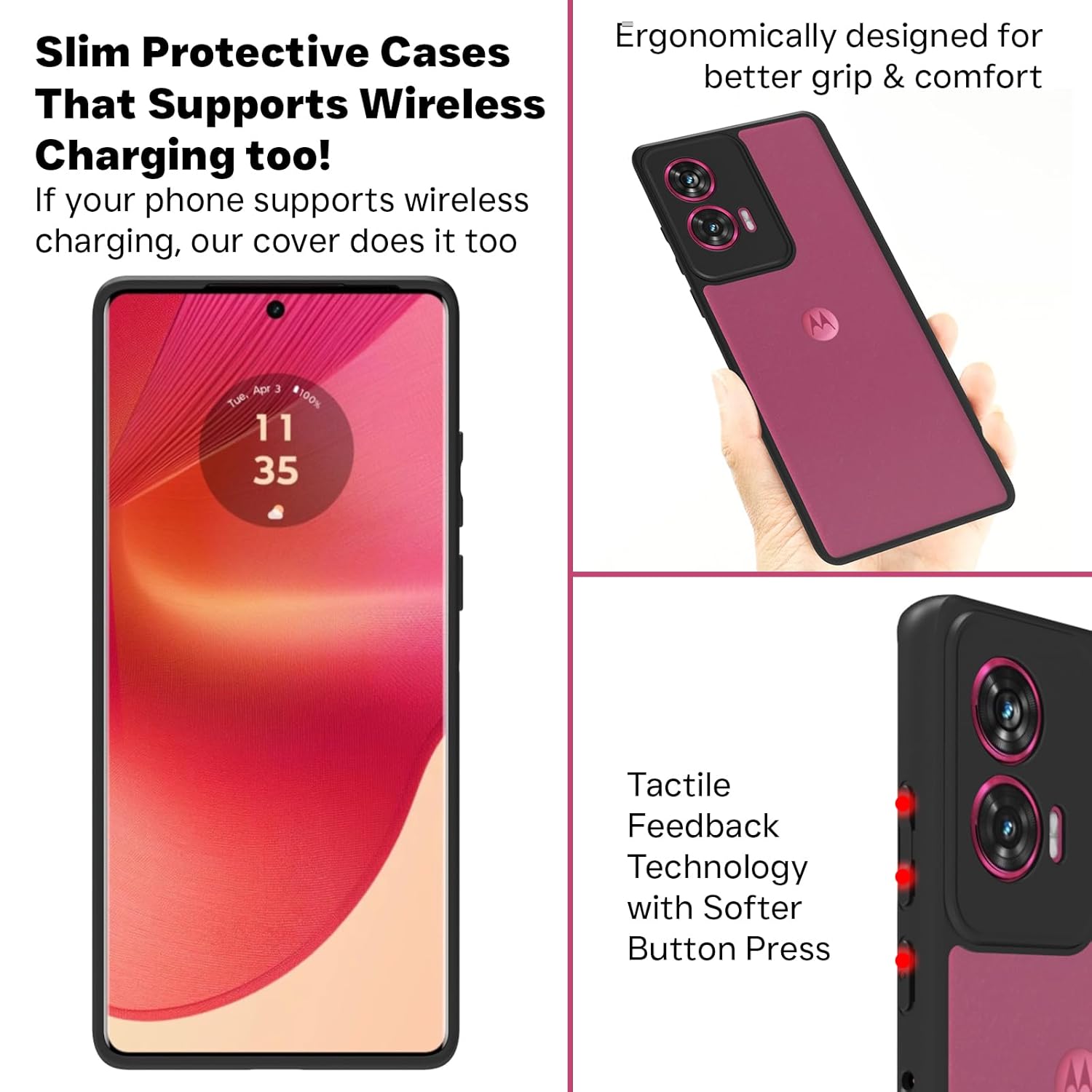 Motorola Edge 50 Fusion / Moto G96 Back Cover Case | Sleek Hybrid - Clear